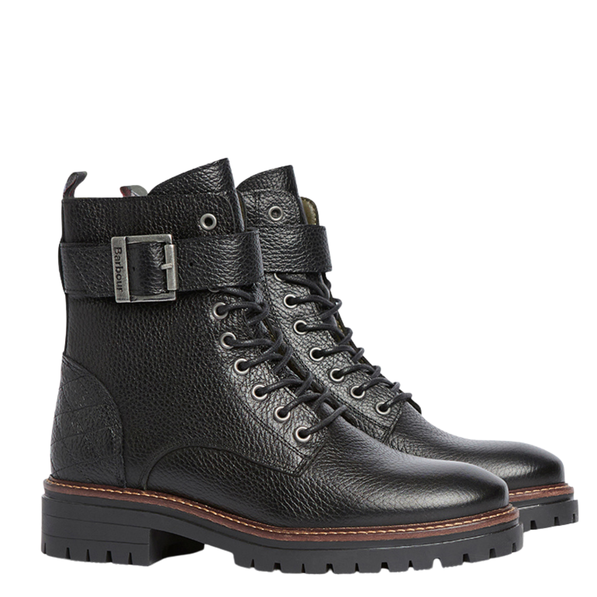 Womens Barbour Black Heidi Lace Up Boots