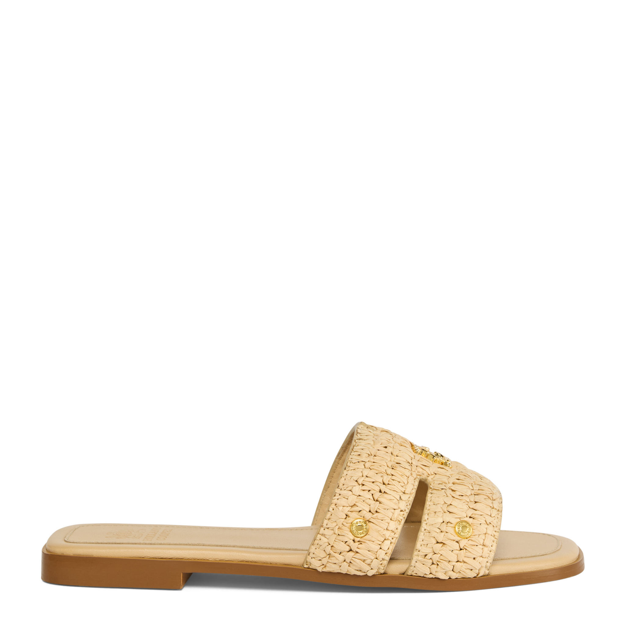Womens Holland Cooper Natural/Straw Monogram Slides