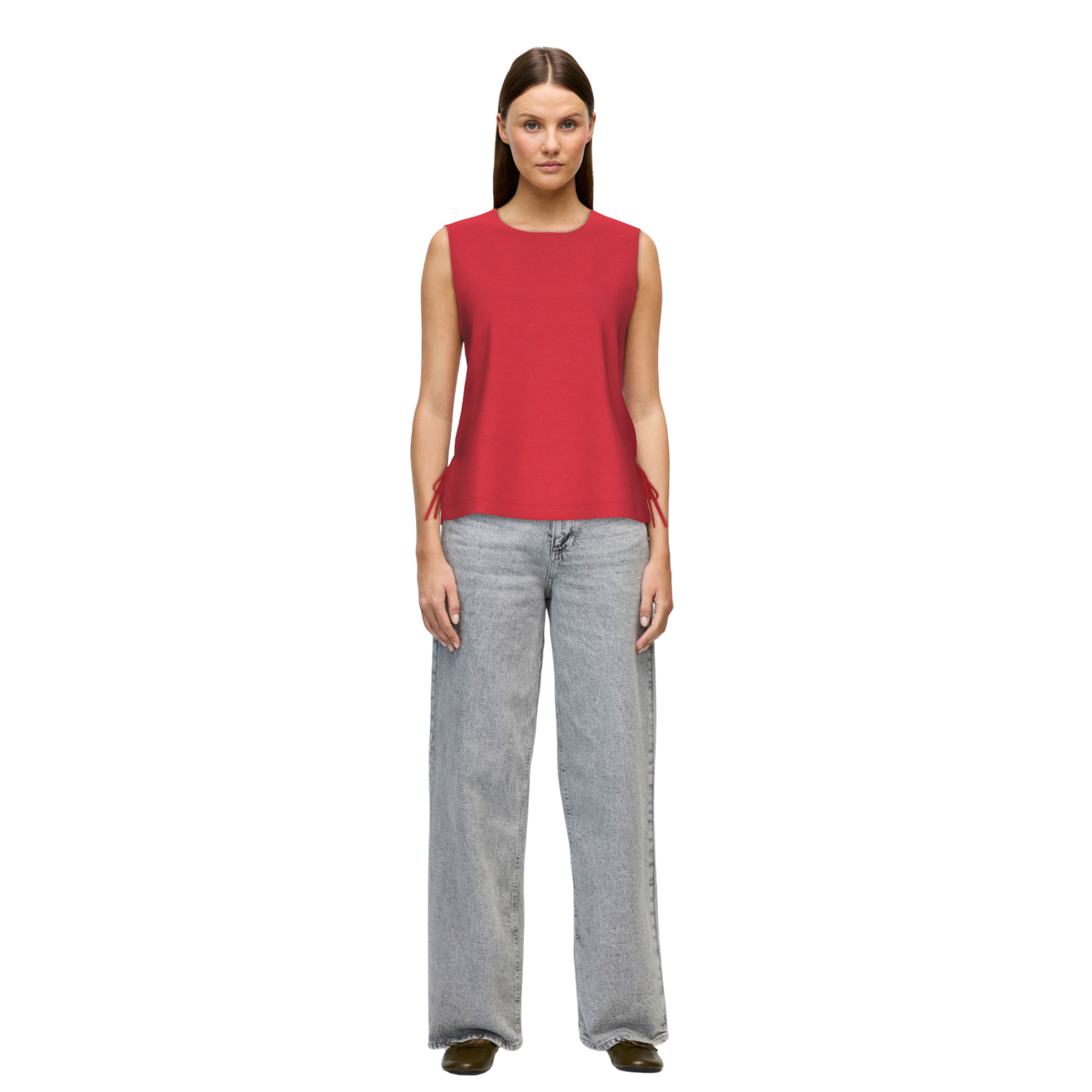 Womens Vila Hibiscus Viprisilla Tie Side Top