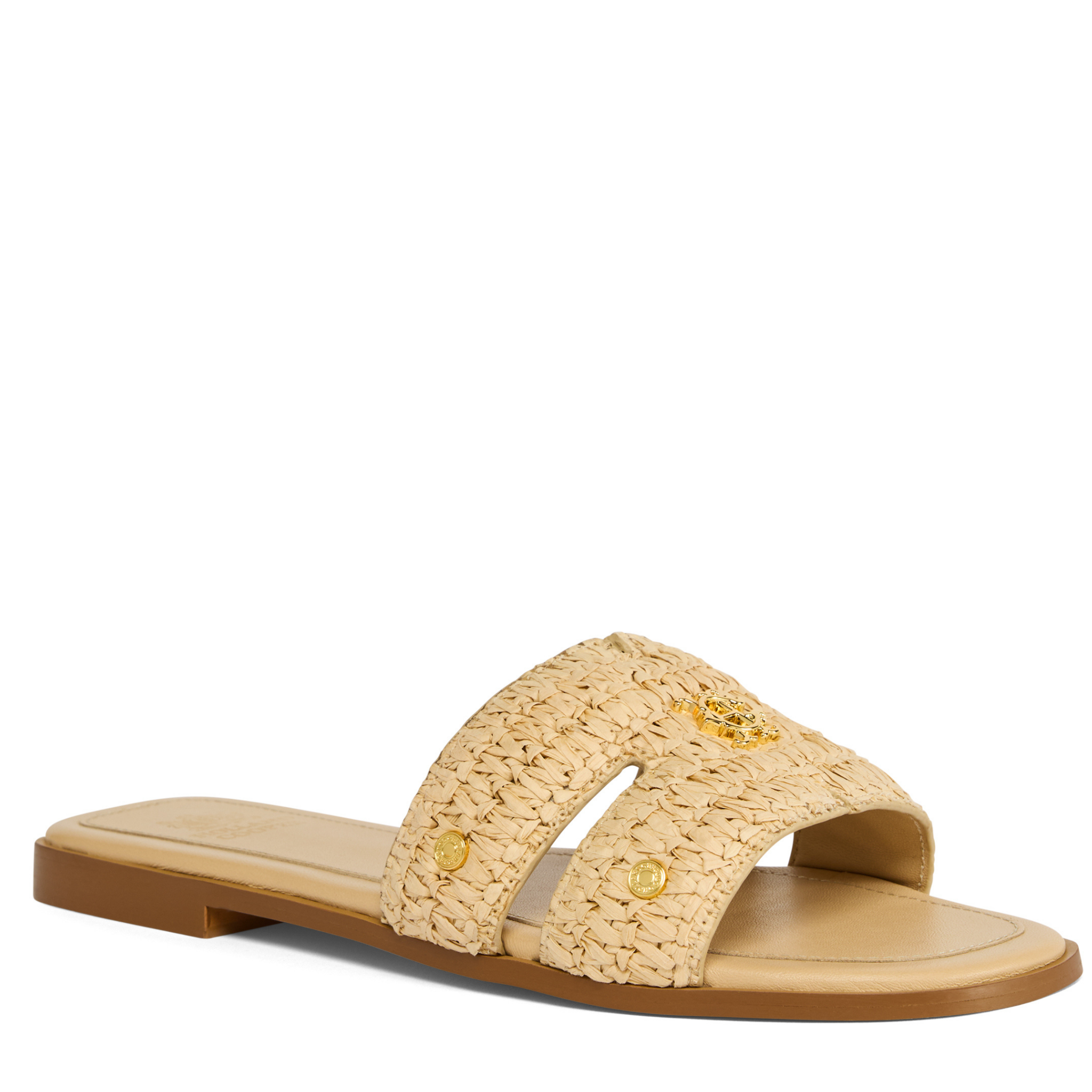 Womens Holland Cooper Natural/Straw Monogram Slides