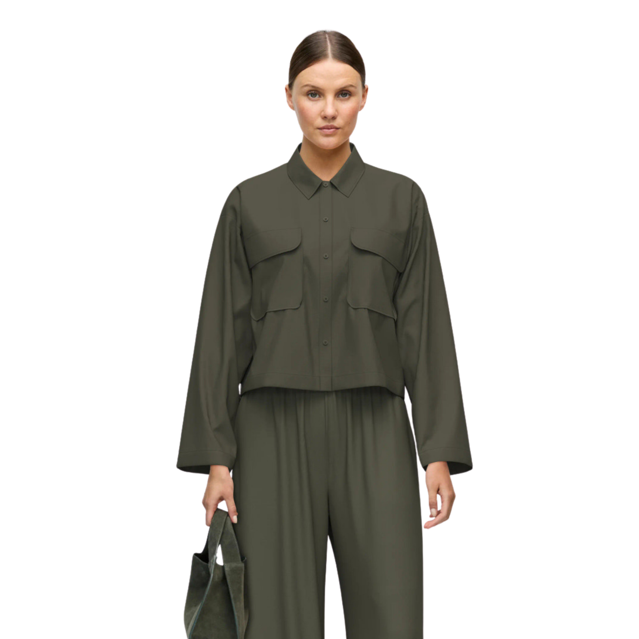Womens Vila Forest Night Vireyani Light Overshirt