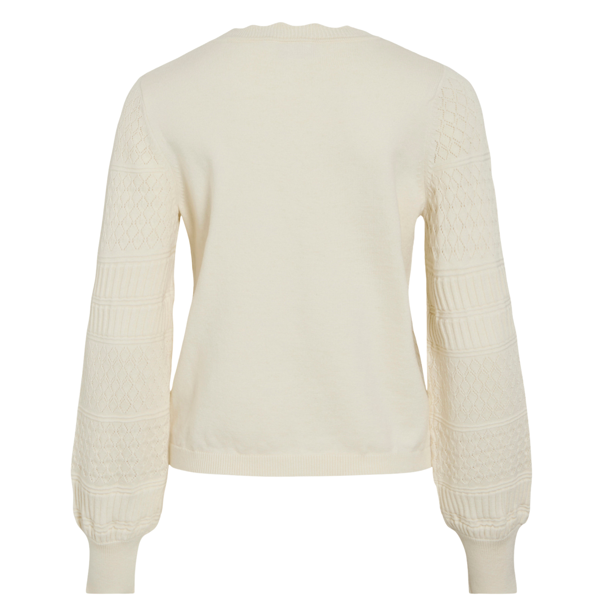 Womens Vila Whisper White Vimilos Pointelle L/s Top