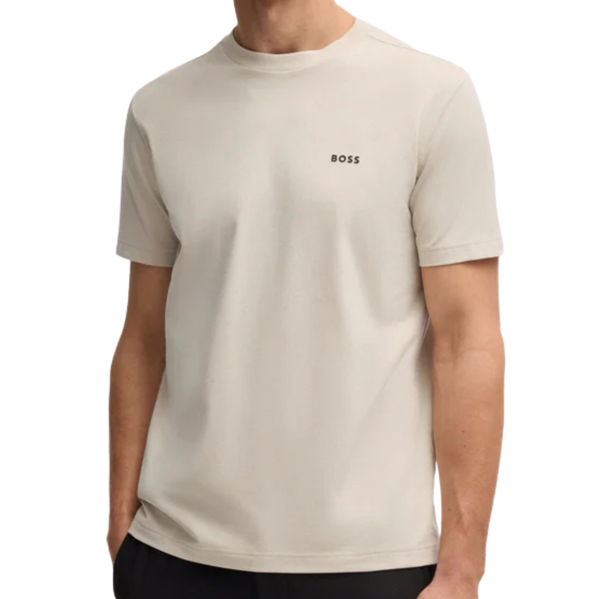 Mens BOSS Light Beige Tee S/s T Shirt