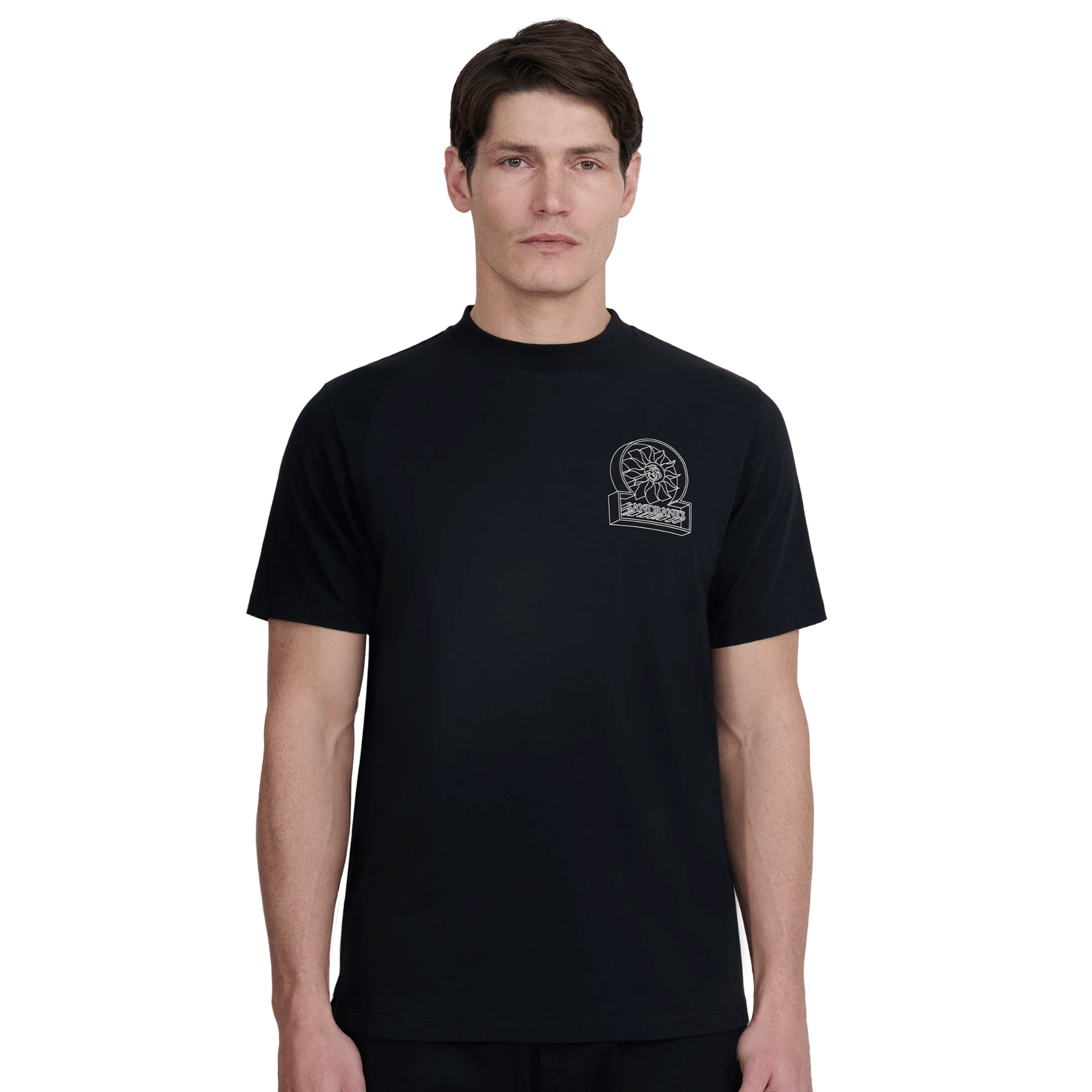 Mens Sandbanks Black 3D S/s T Shirt