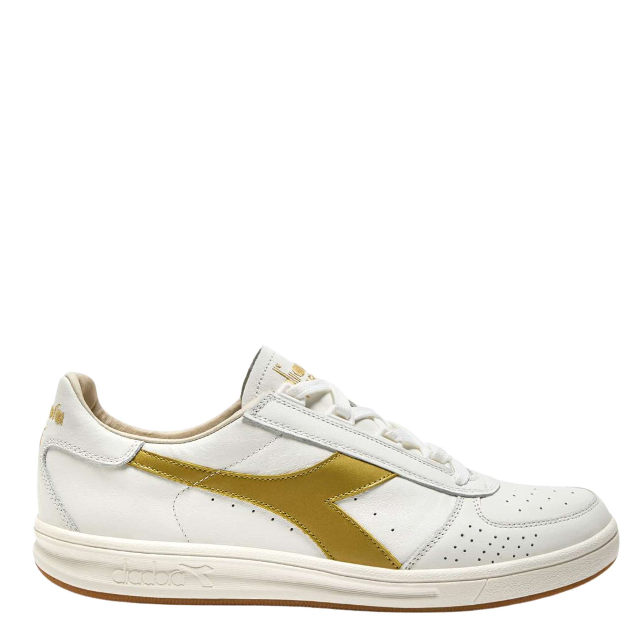 Mens Diadora White/Gold B.Elite '84 Italia Trainers