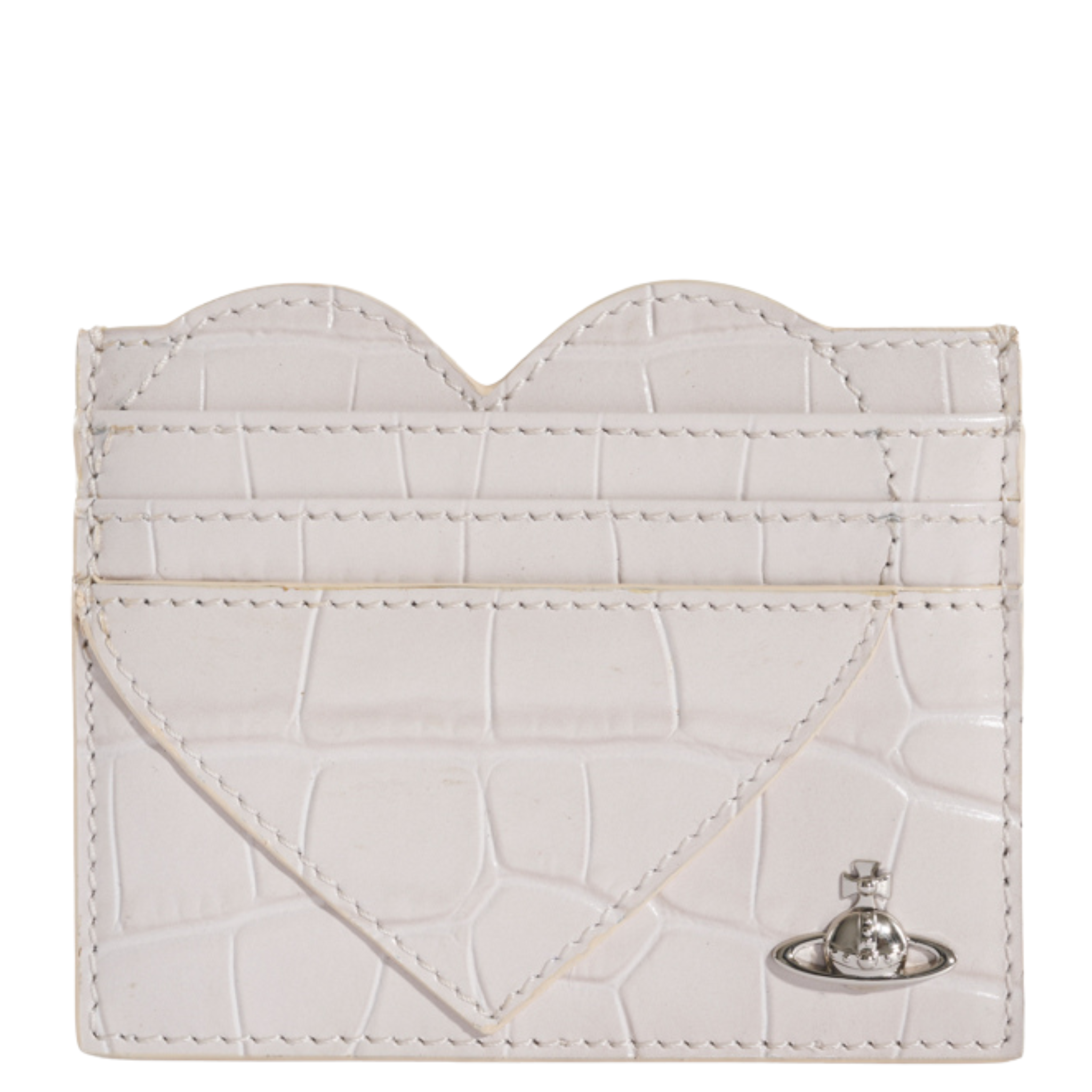Womens Vivienne Westwood Pearl White Heart Card Holder