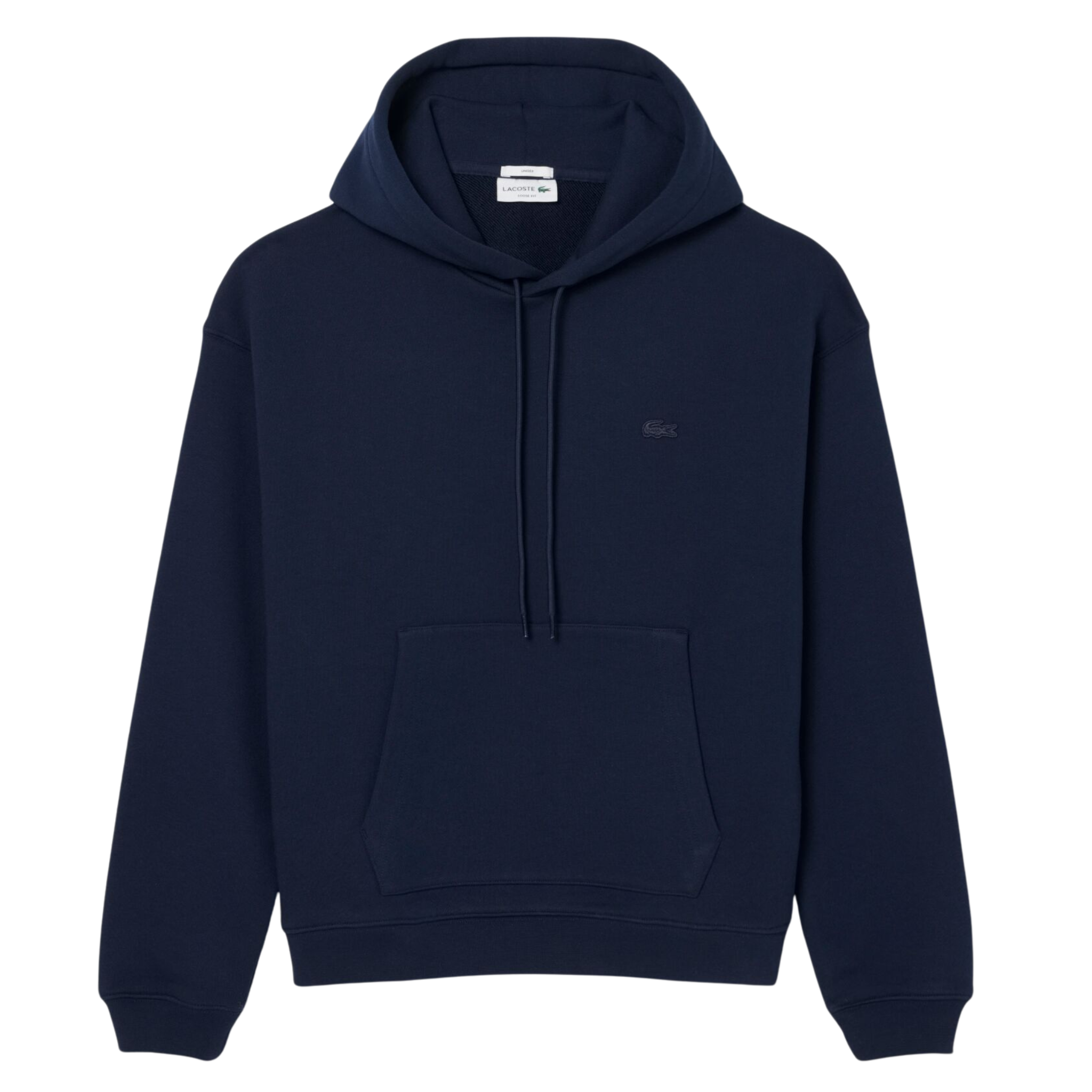 Mens Lacoste Navy Heavy Fleece Hoodie