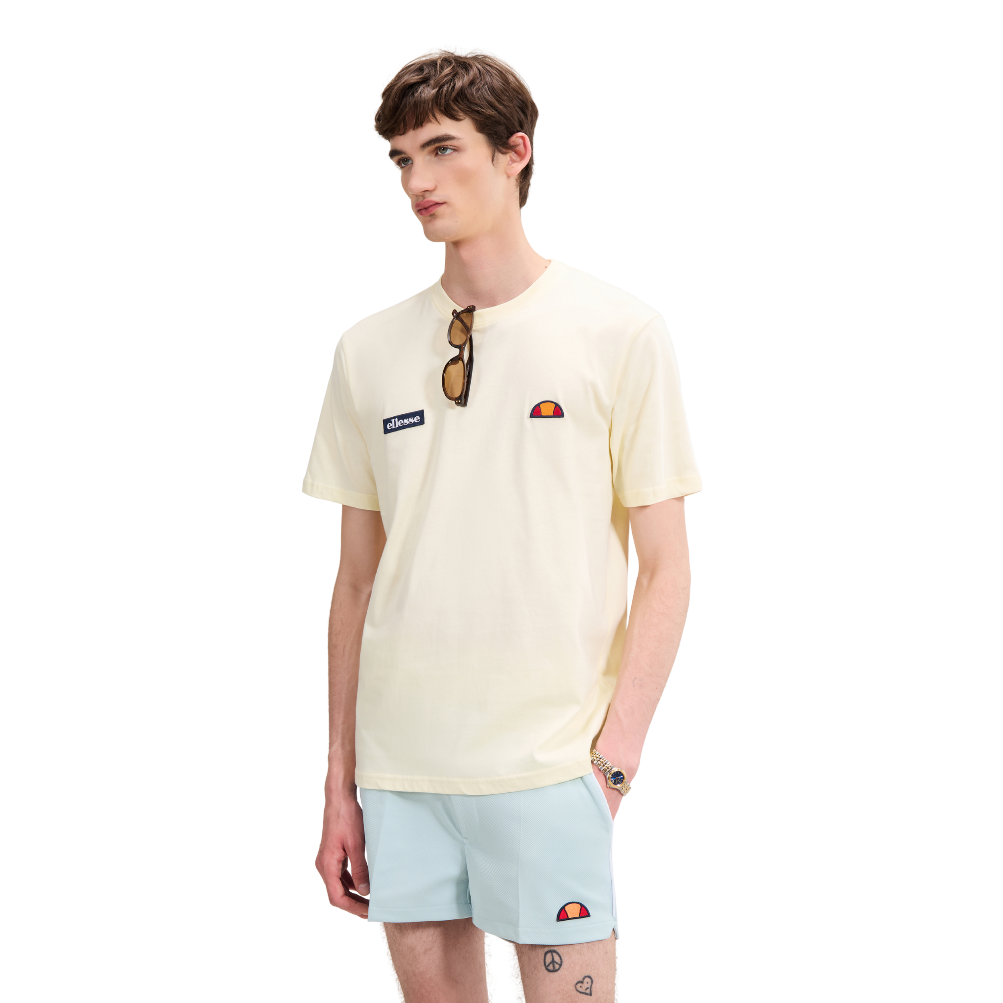 Mens Ellesse Light Yellow Floran S/s T Shirt