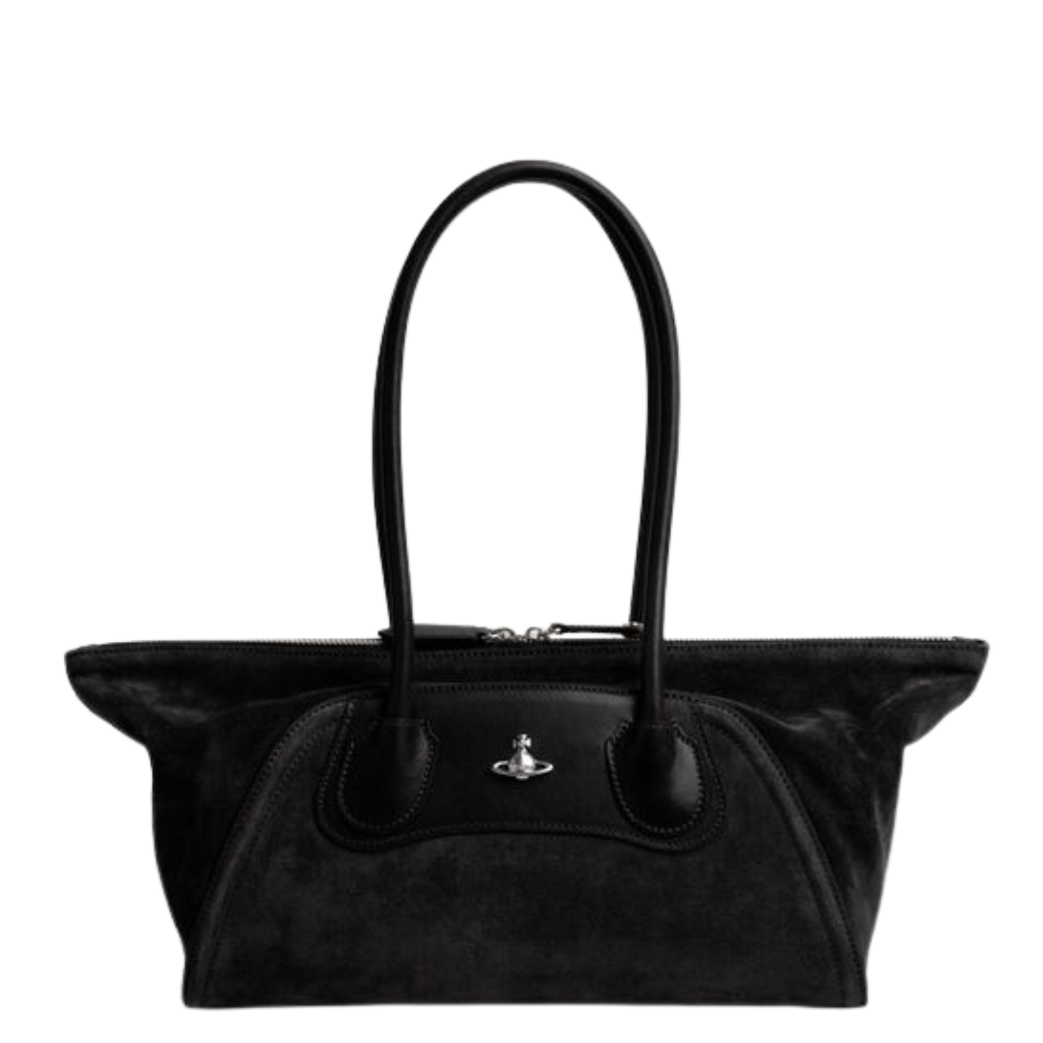 Womens Vivienne Westwood Black Shirley Suede Small Shoulder Bag