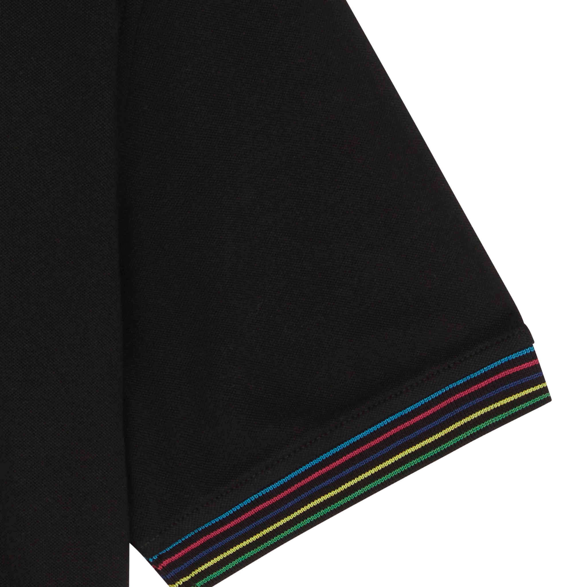 Mens Paul Smith Black Tipped Sports Stripe Reg Fit S/s Polo Shirt