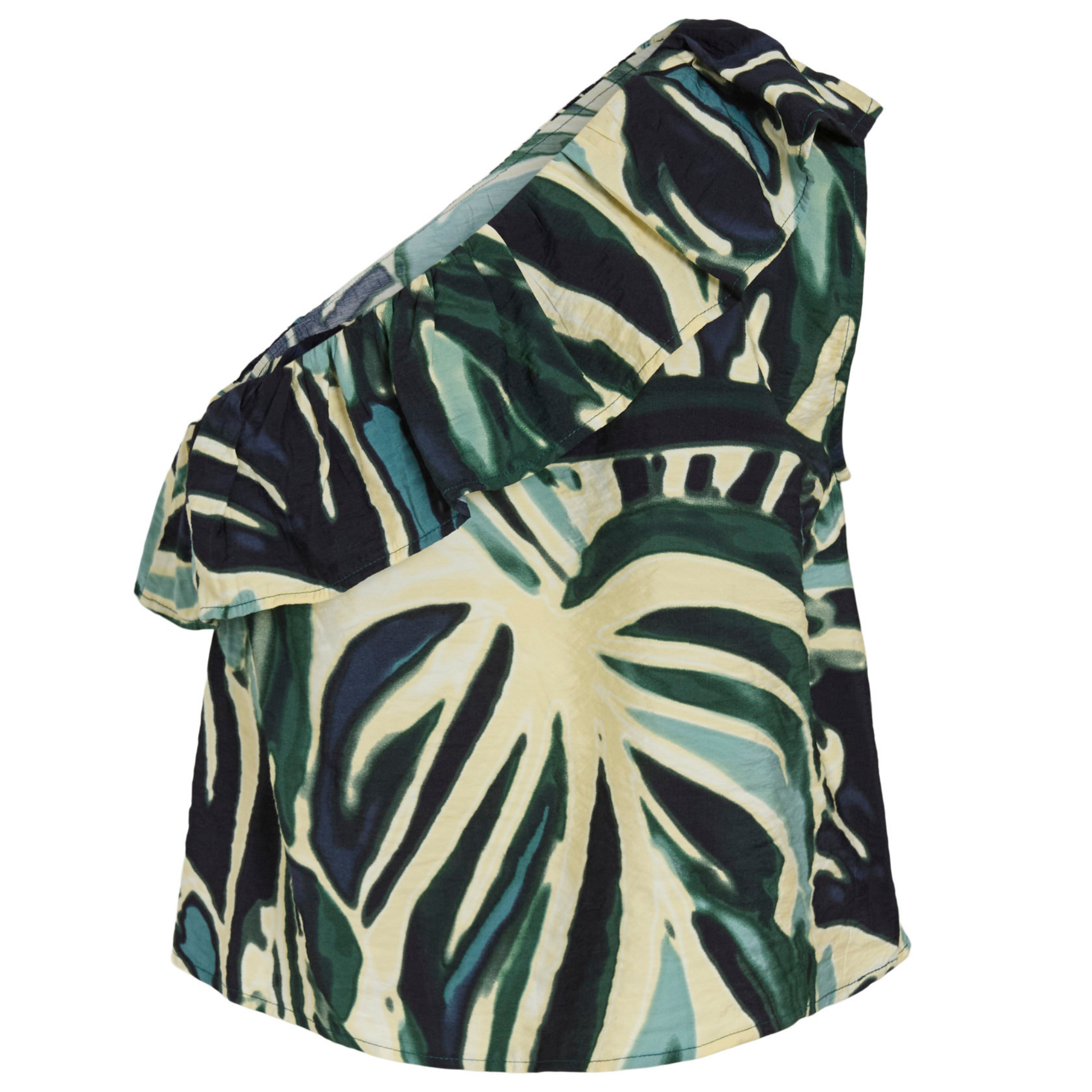 Womens Vila Atlantic Deep Viryn One Shoulder Top