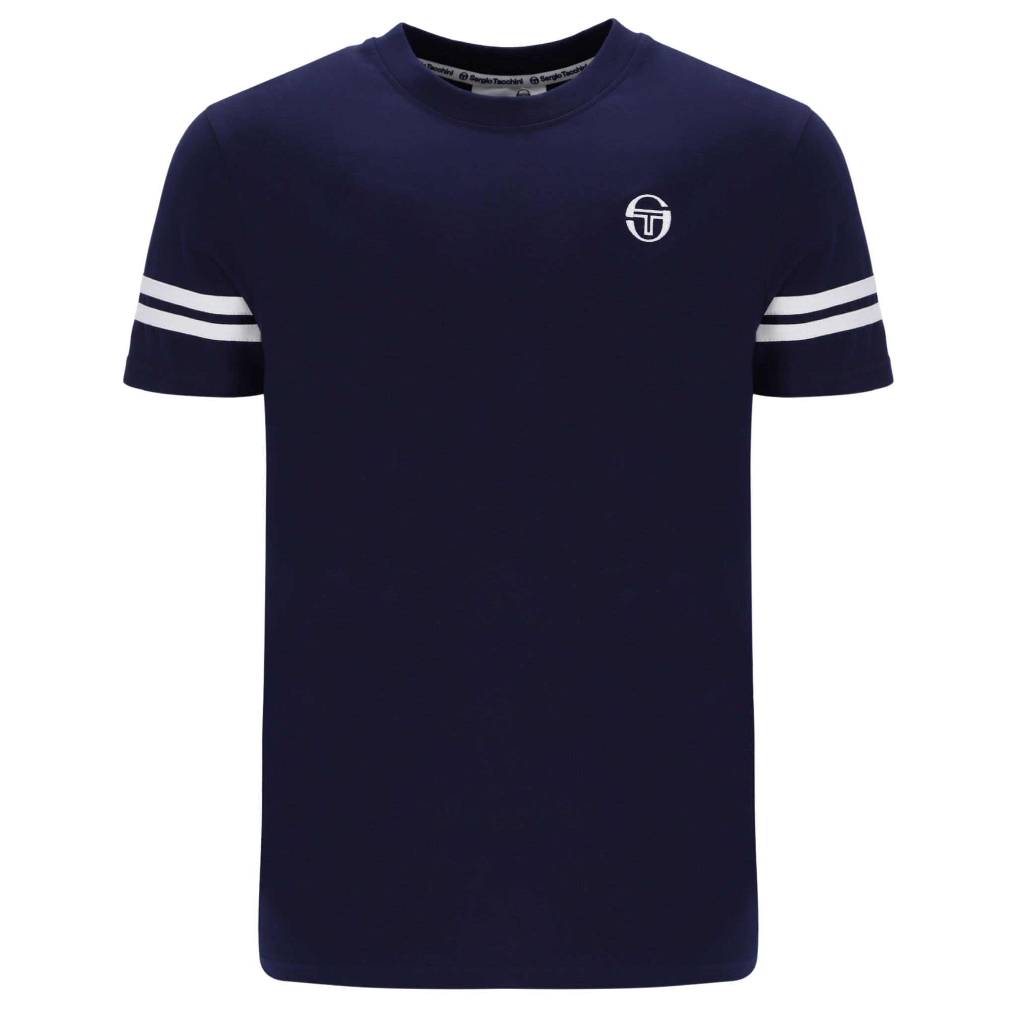 Mens Sergio Tacchini Maritime Blue/White Grello S/s T Shirt