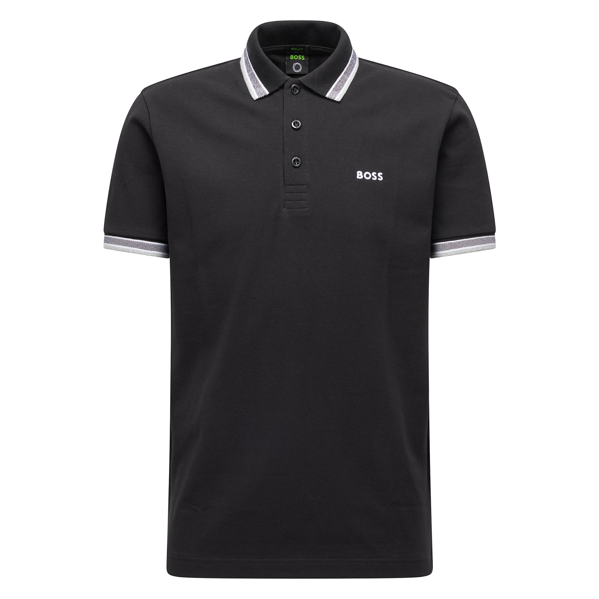 Mens BOSS Black Paddy Regular Fit S/s Polo Shirt