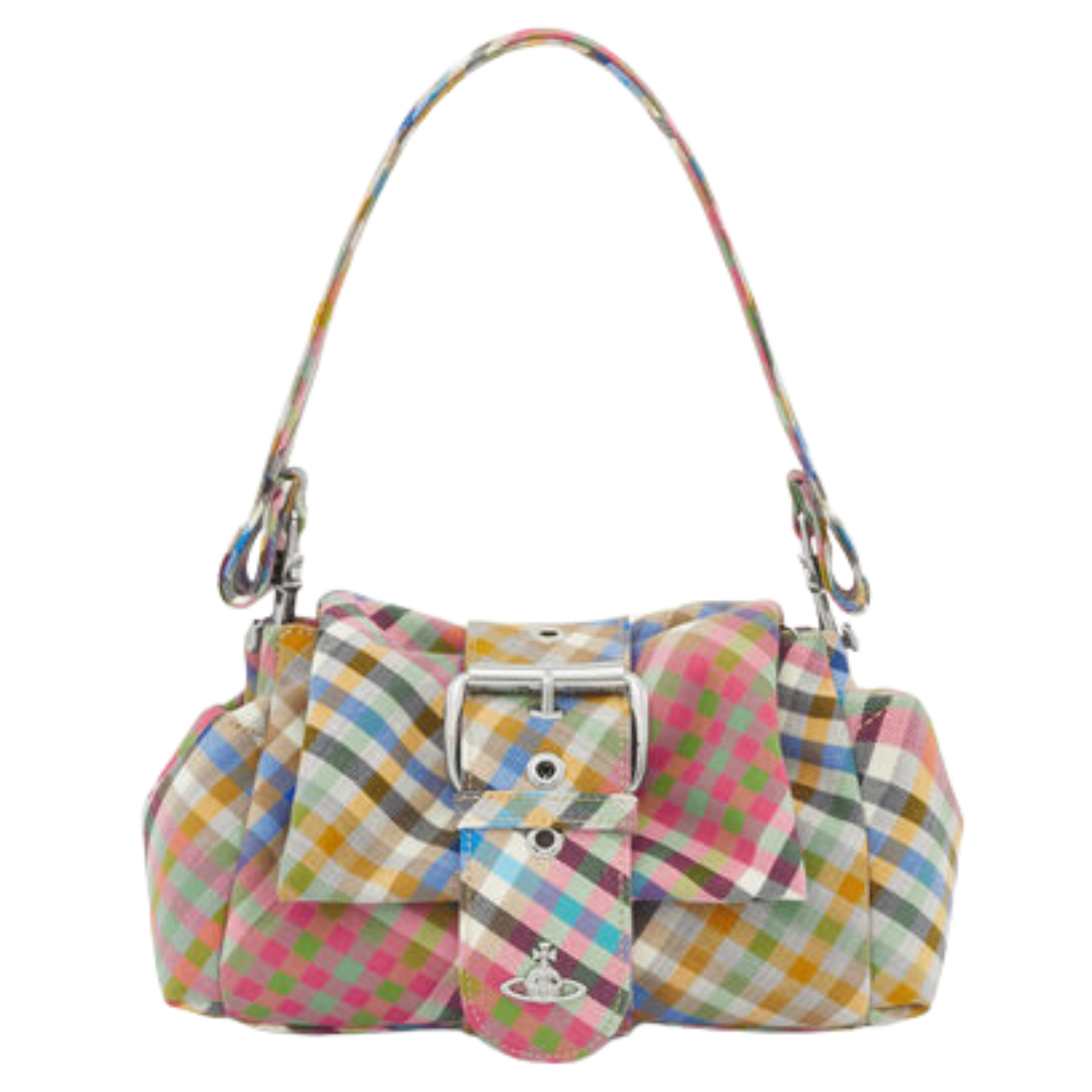 Womens Vivienne Westwood Heather Check Wool Hazel Treasure Handbag