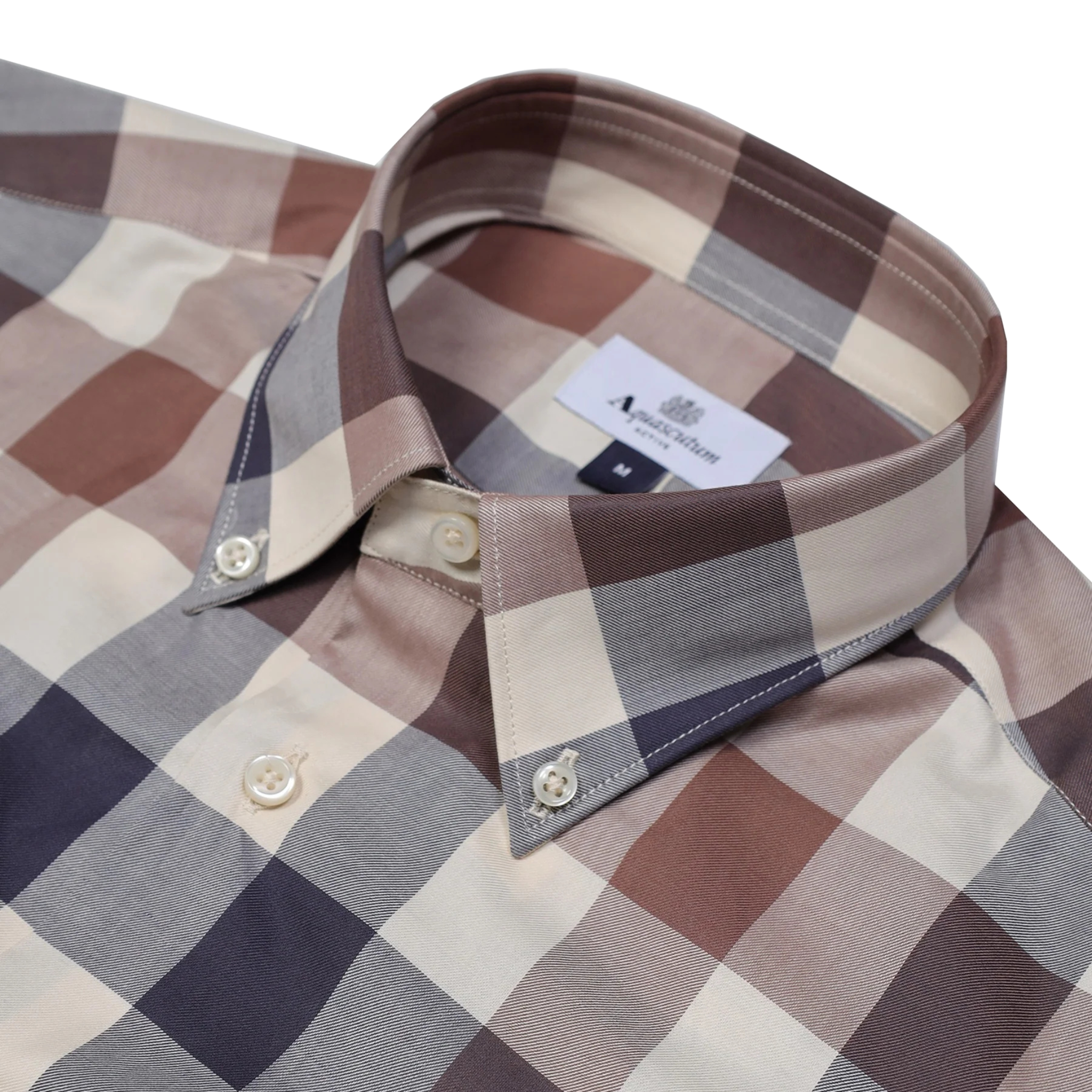 Mens Aquascutum Macro Check Iconic L/s Shirt