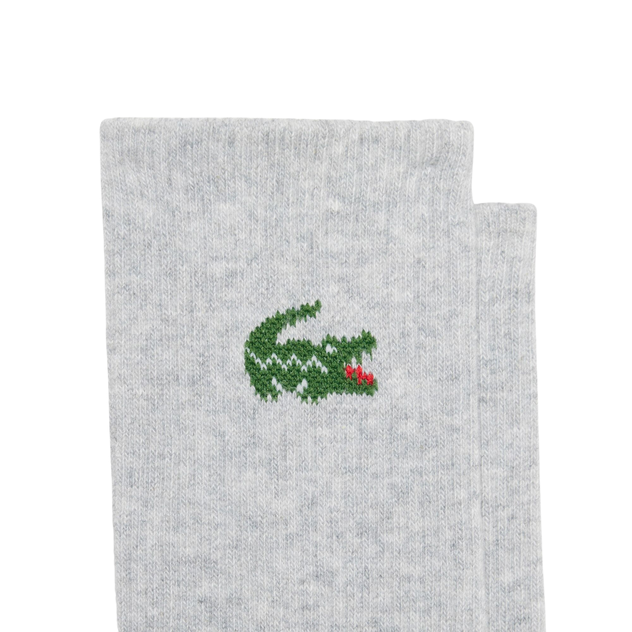 Mens Lacoste Black/Grey/White Croc 3 Pack Crew Socks