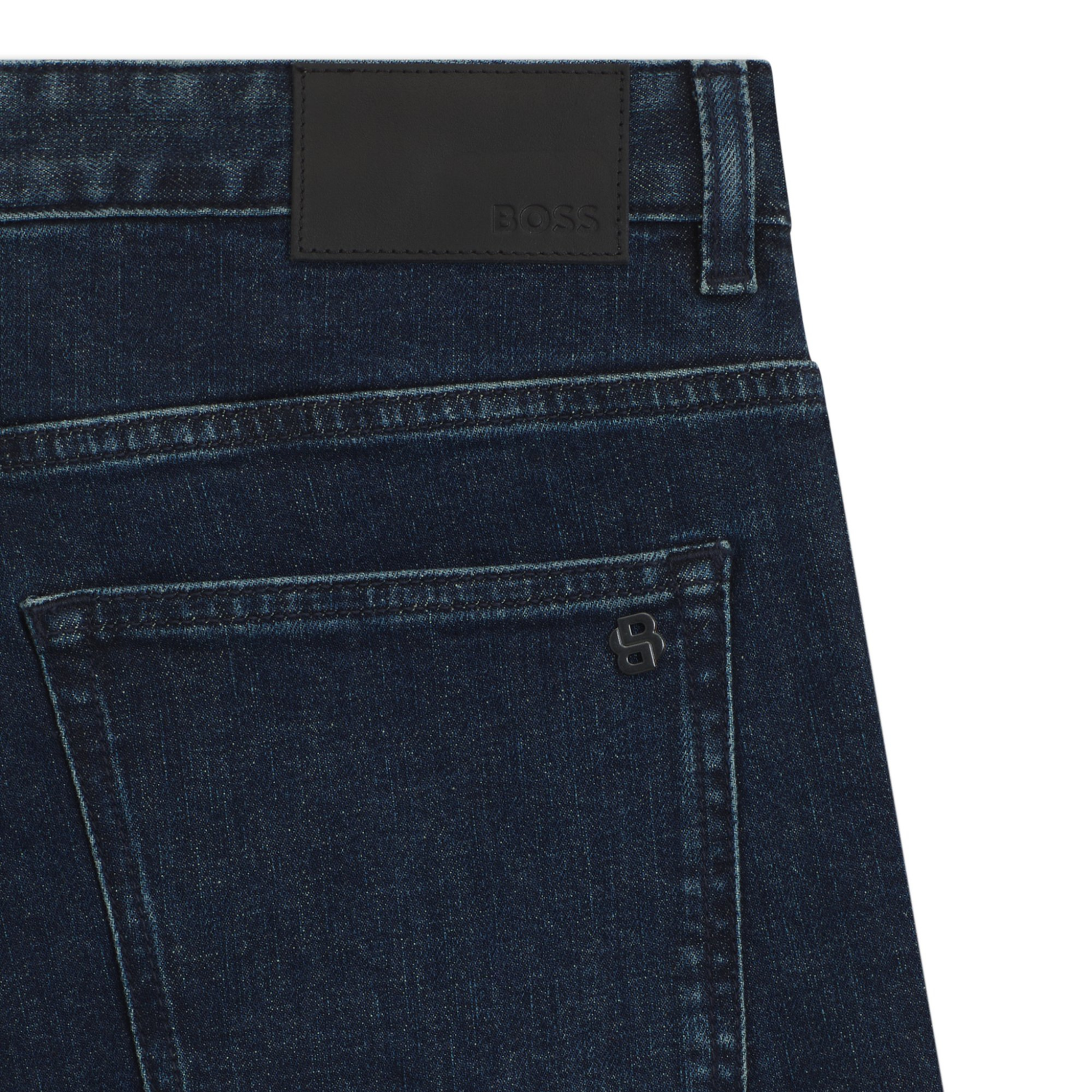 Mens BOSS Navy Delaware Slim Fit Jeans