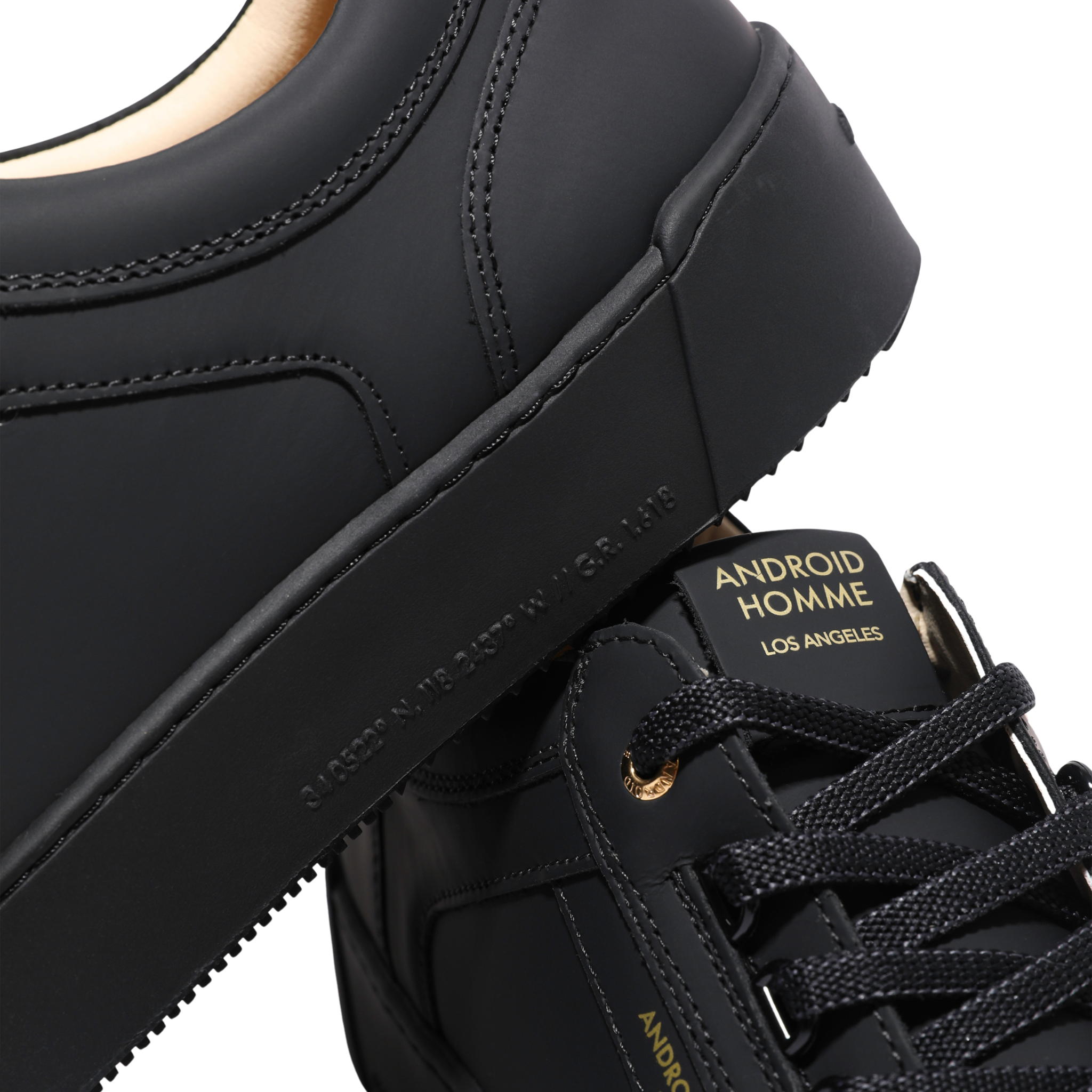 Mens Android Homme Black Venice Rubberised Trainers