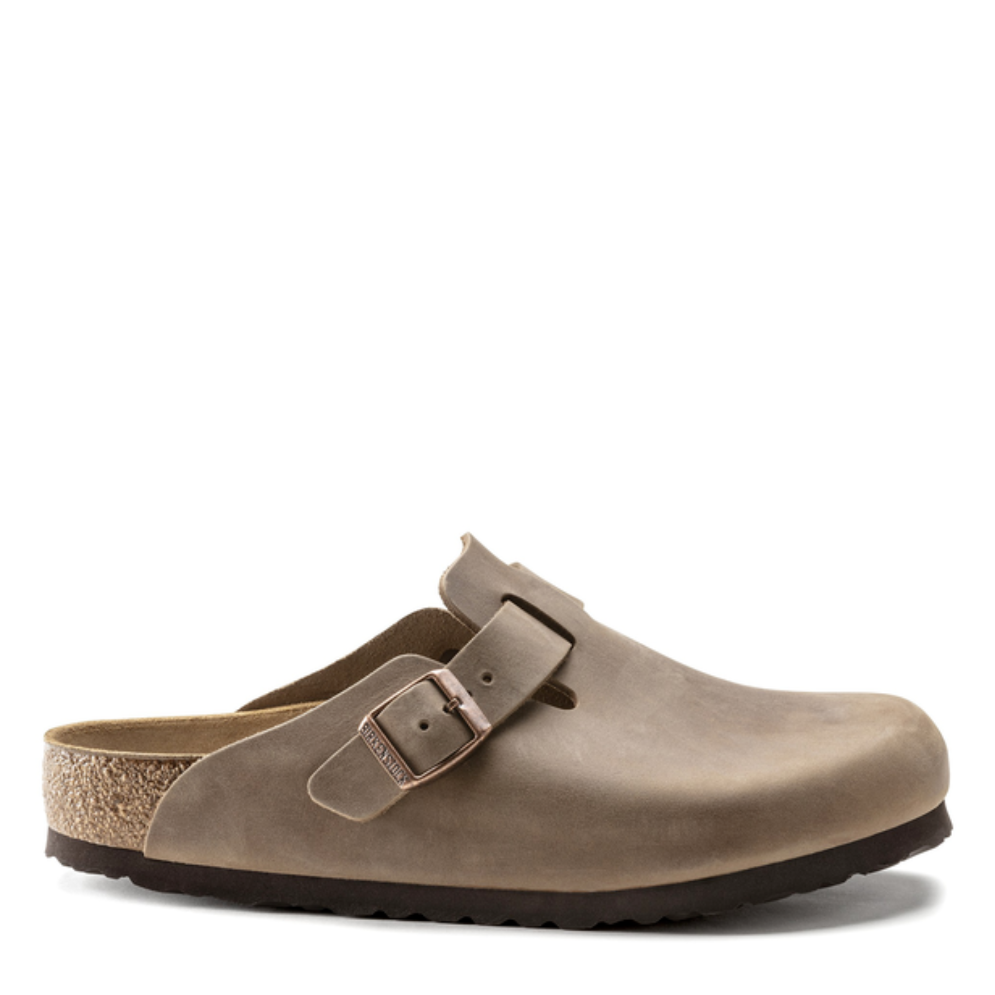 Mens Birkenstock Tabacco Brown Boston Waxy Leather Clogs