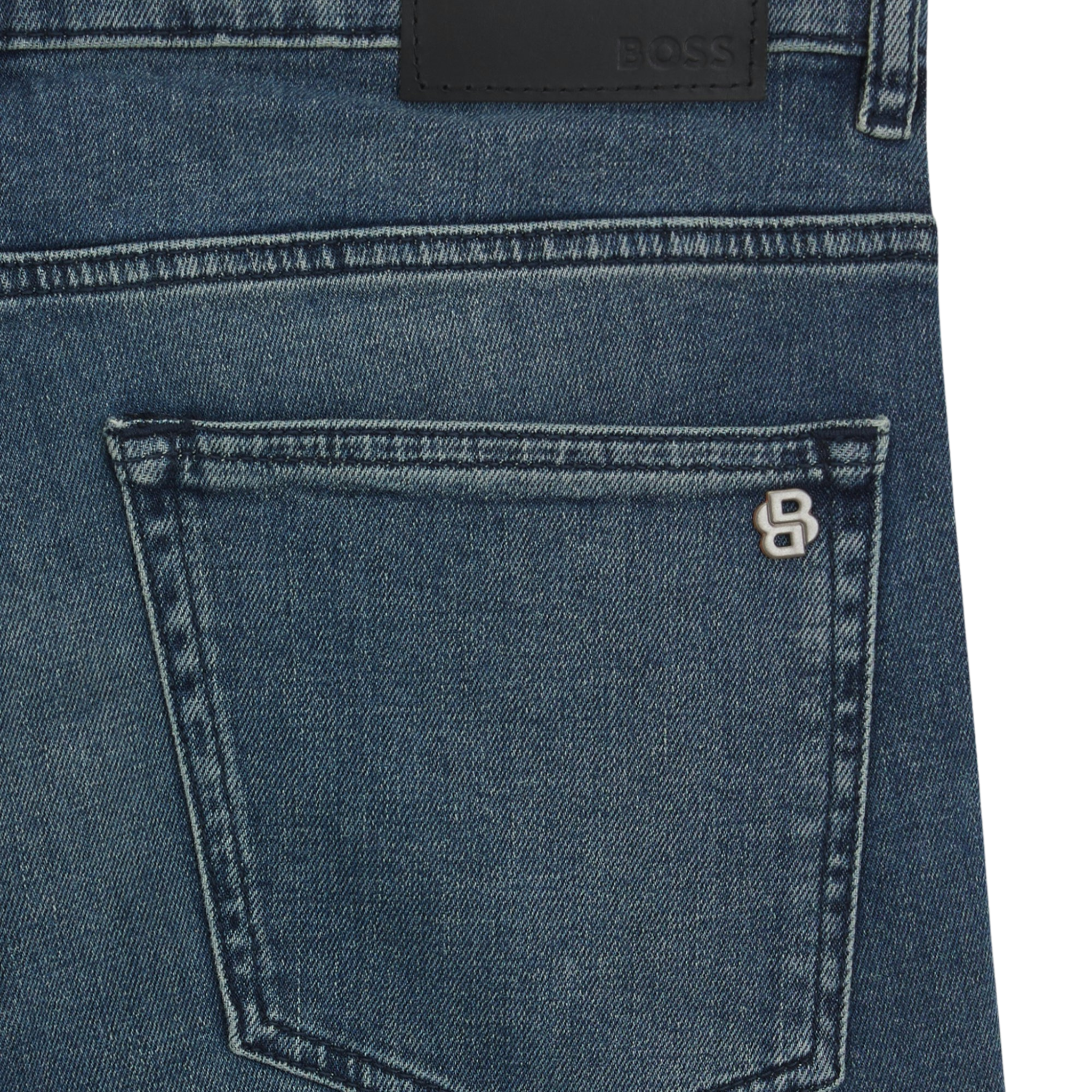 Mens BOSS Medium Blue Delaware BO Slim Fit Jeans