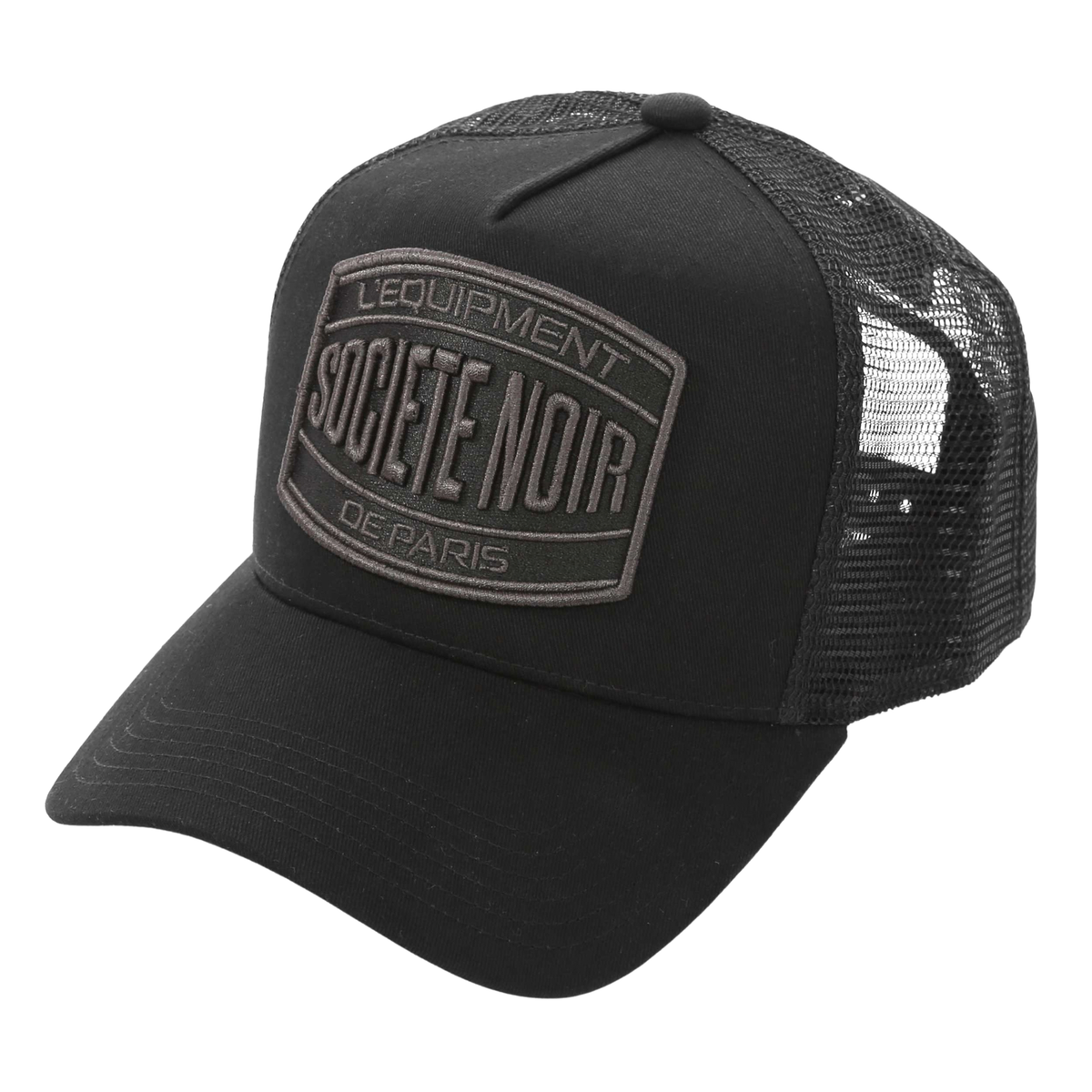 Mens Societe Noir Black Out Marais Mesh Trucker Cap