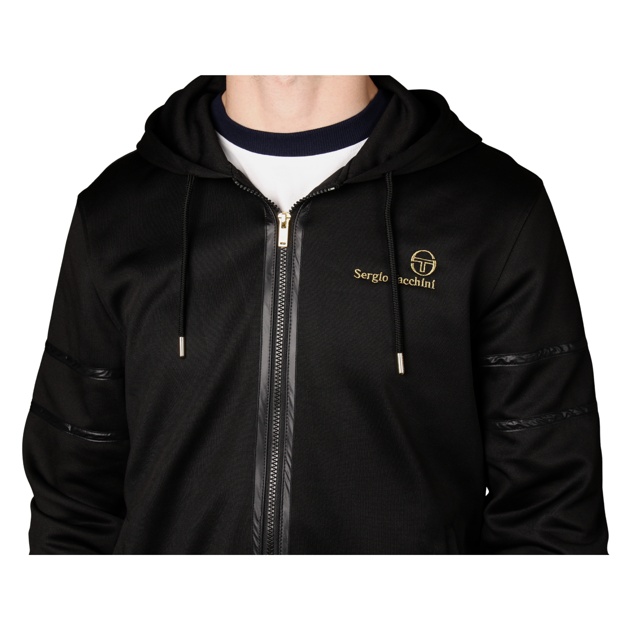 Mens Sergio Tacchini Black Strada Hoodie