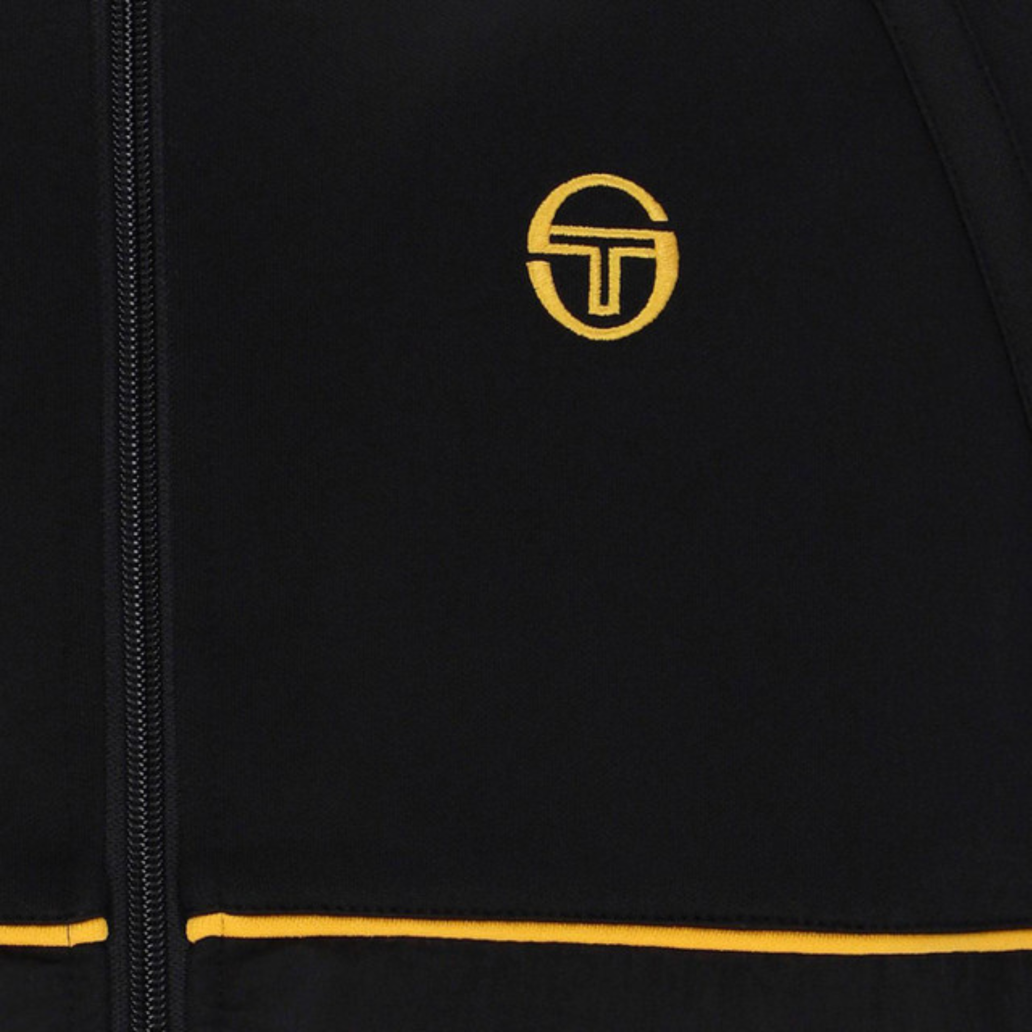 Mens Sergio Tacchini Black New Catania Track Top