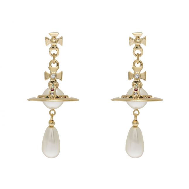 Vivienne Westwood Gold/Pearl Pearl Drop Earrings