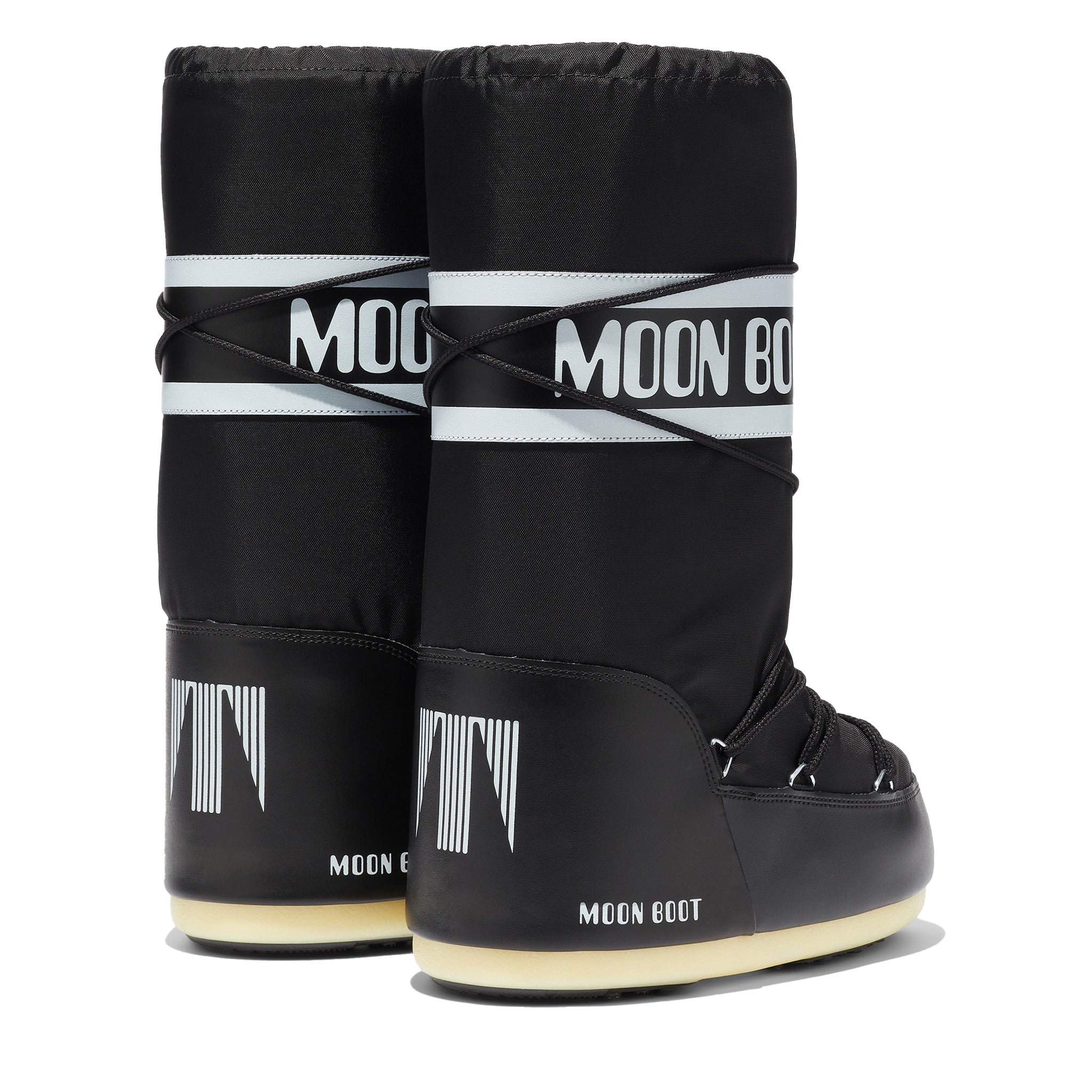Womens Moon Boot Black Icon Nylon Boots