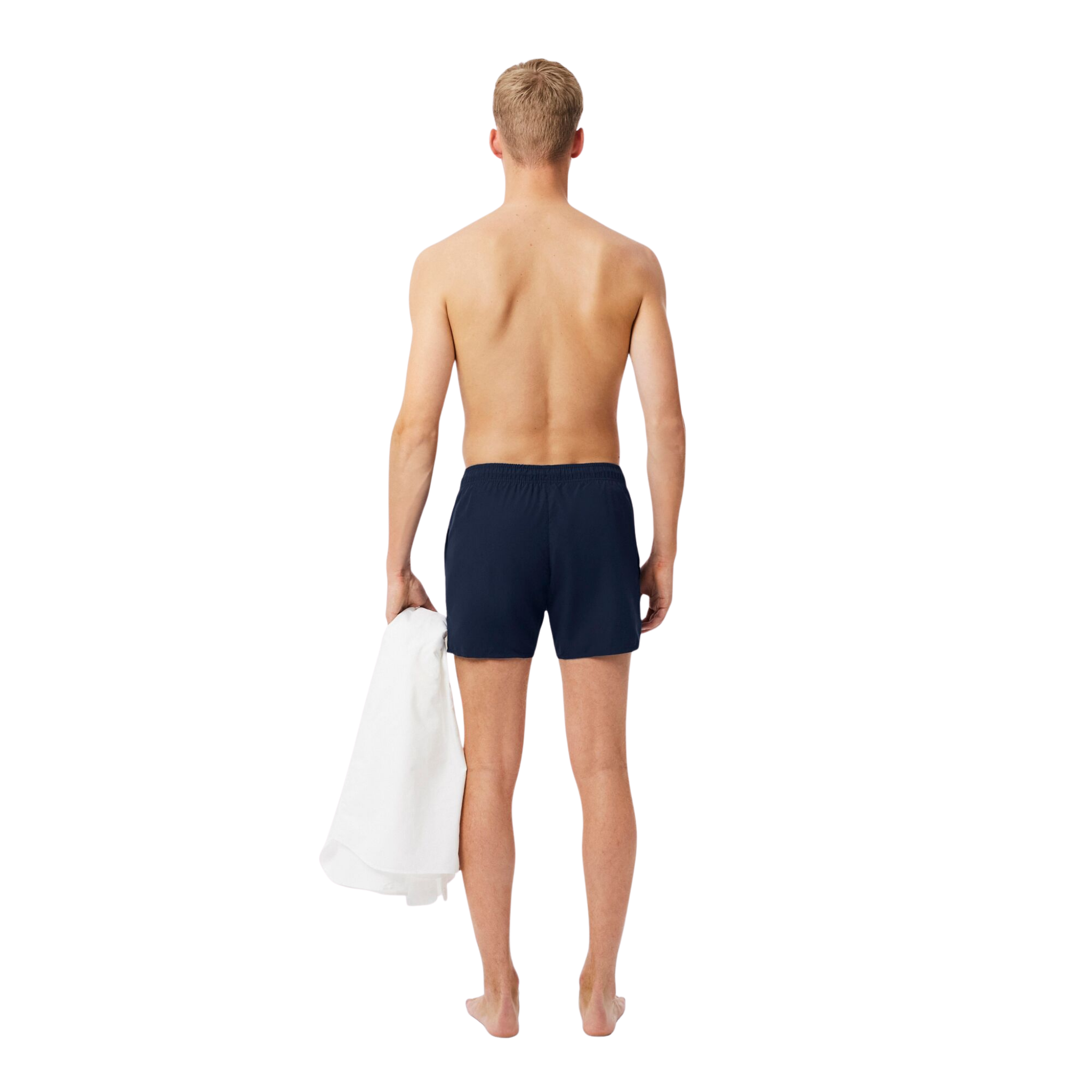 Mens Lacoste Navy/Green Quick-Dry Swim Shorts