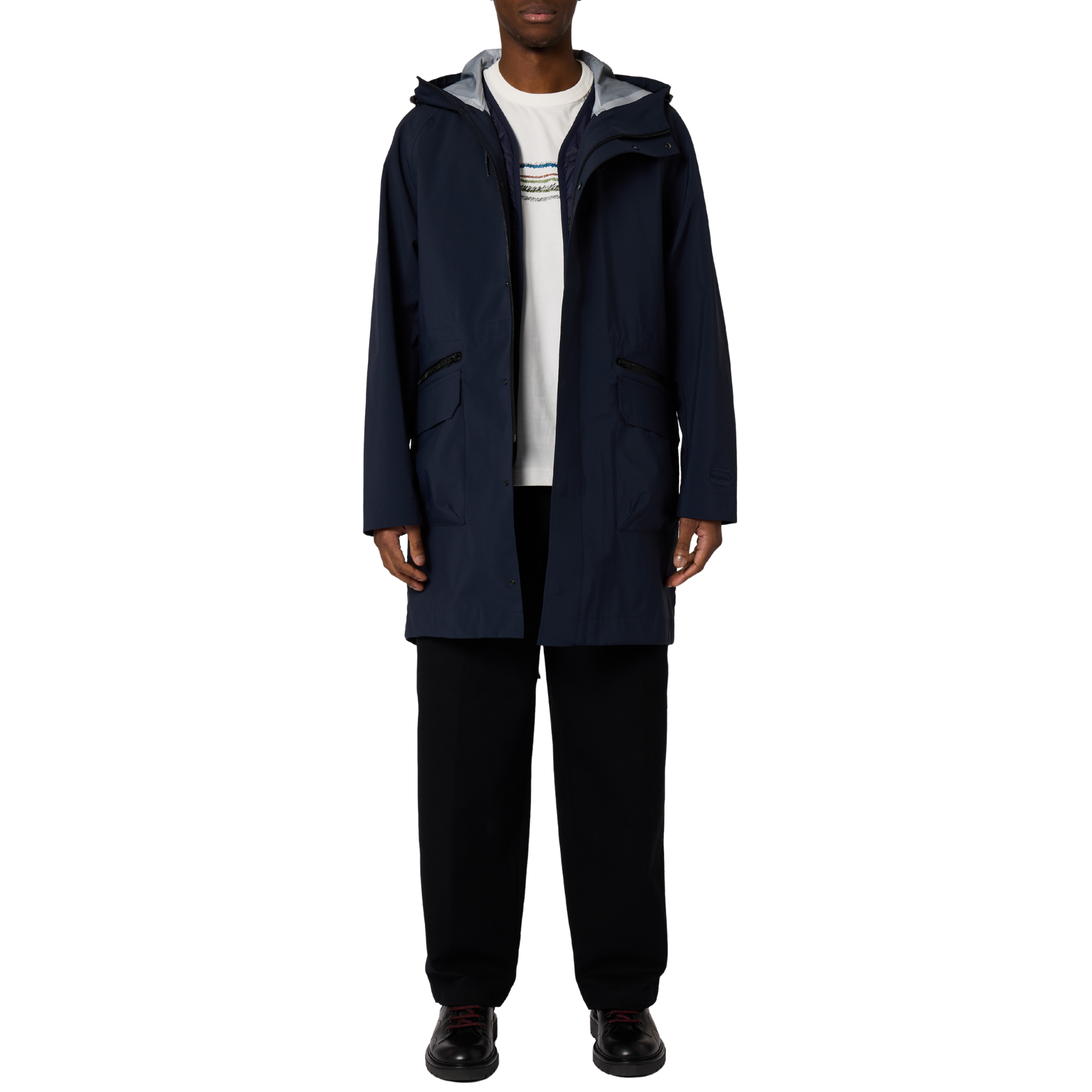 Mens Paul Smith Dark Blue Detachable Liner Parka