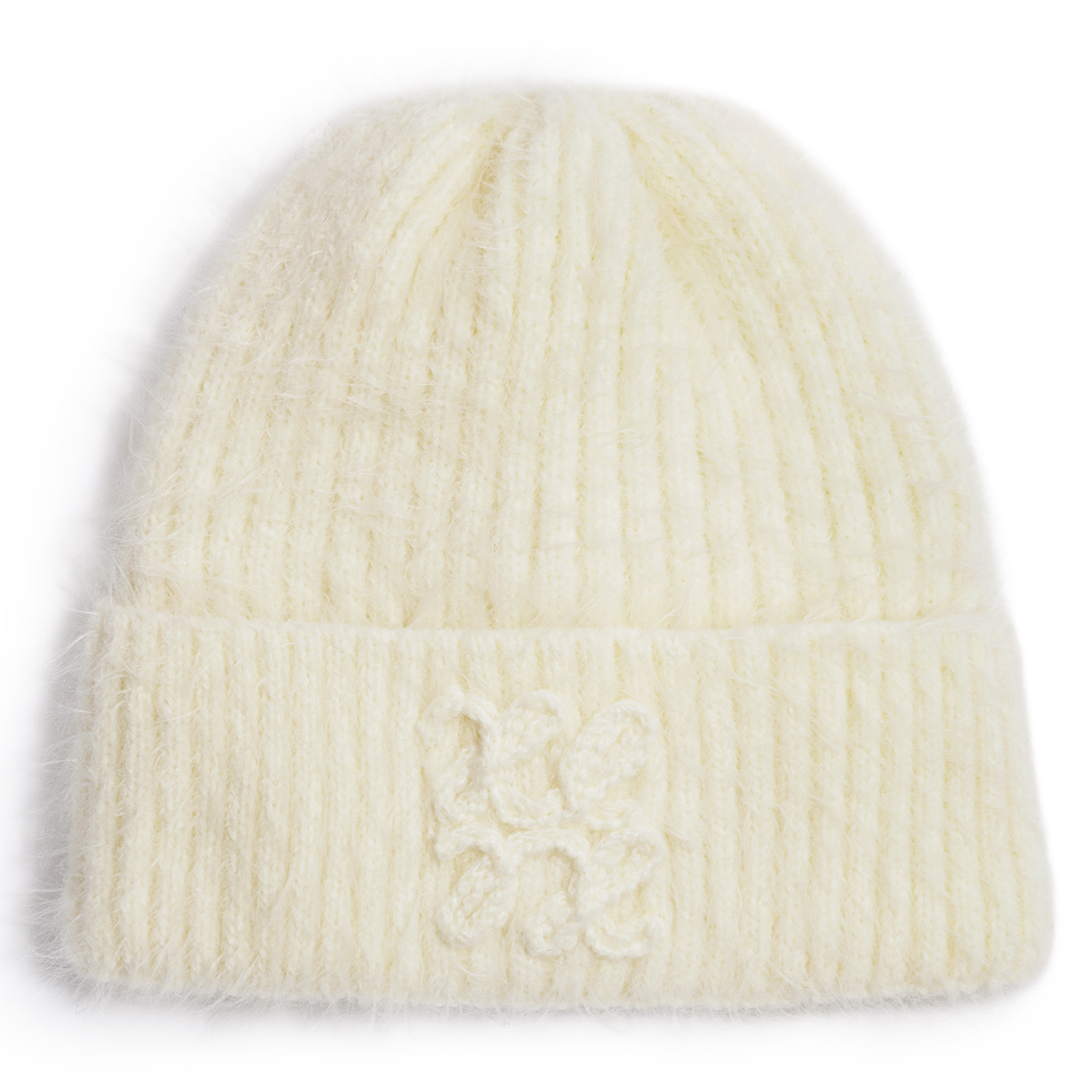 Womens Katie Loxton Off White Logo Applique Beanie