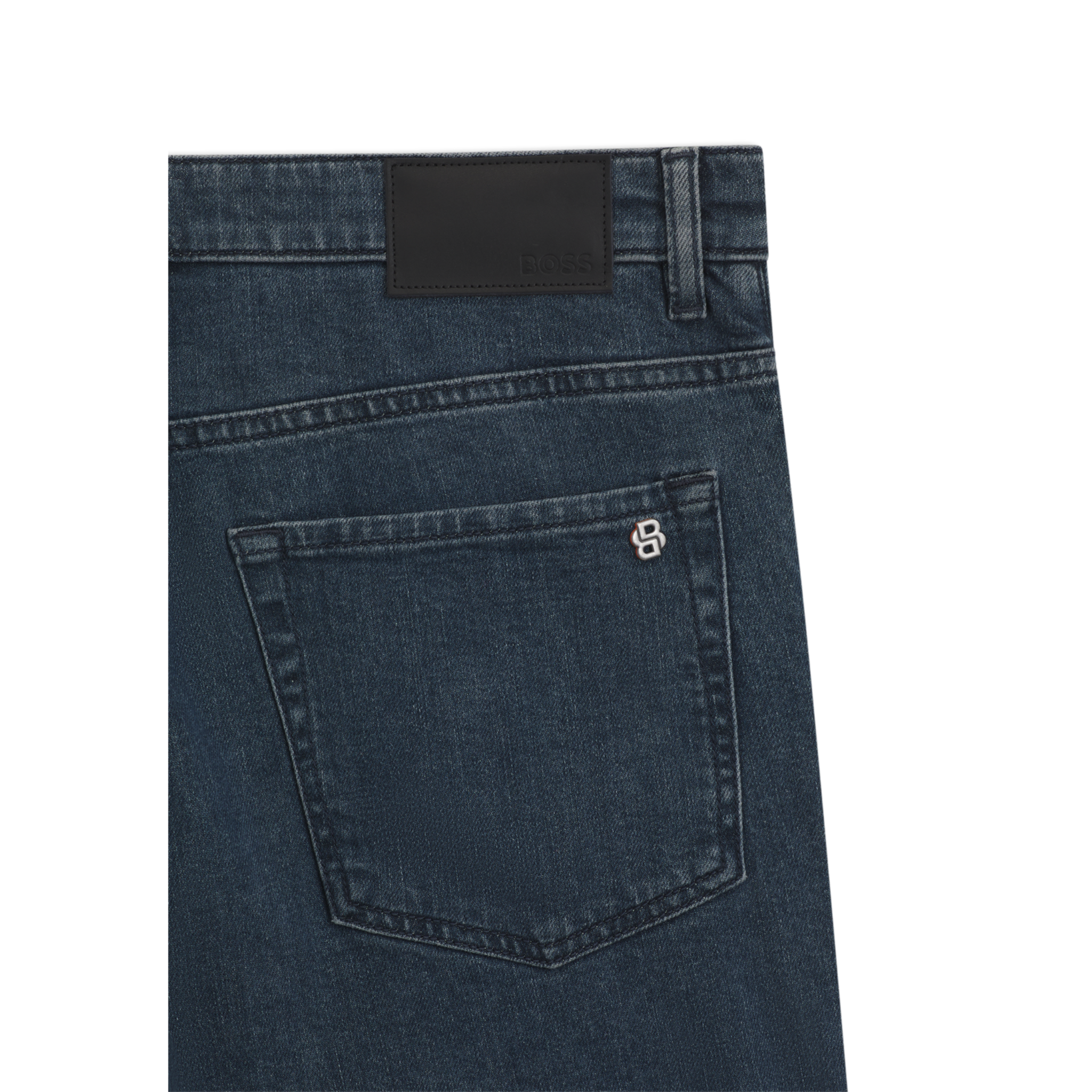 Mens BOSS Navy RE.MAINE BO Regular Fit Jeans