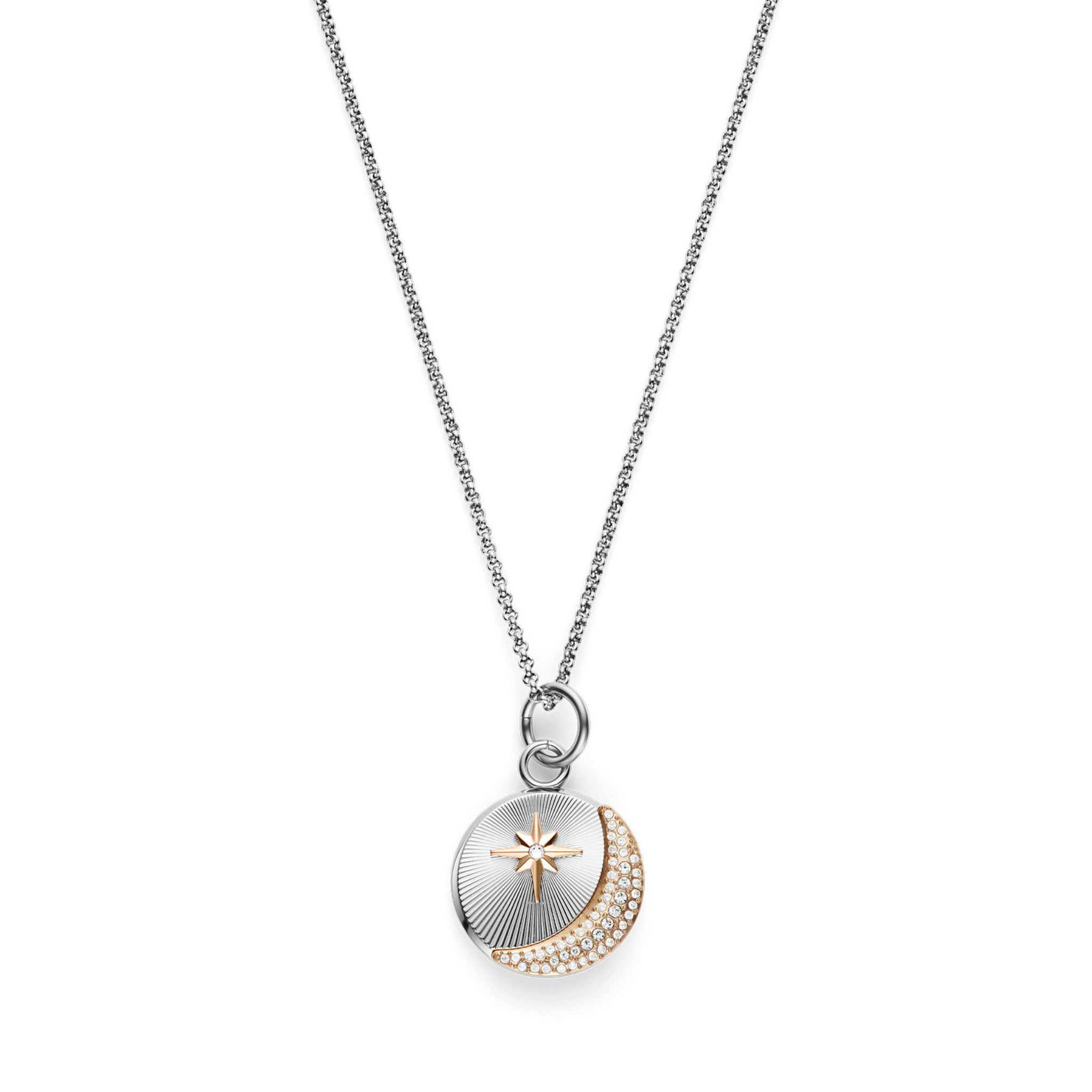 Womens Olivia Burton Silver Celestial Star & Moon Necklace