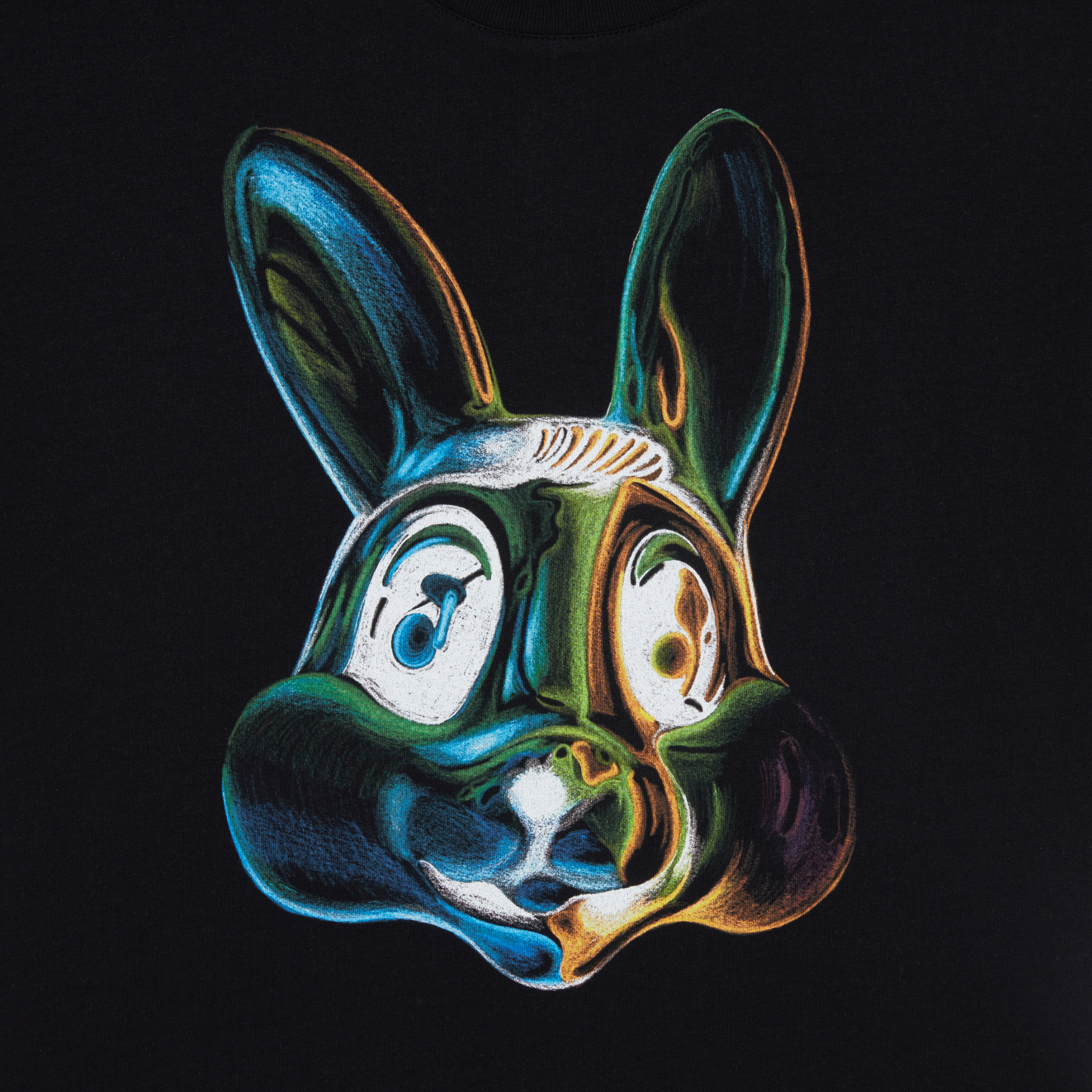Mens Paul Smith Black Rabbit Art S/s T Shirt