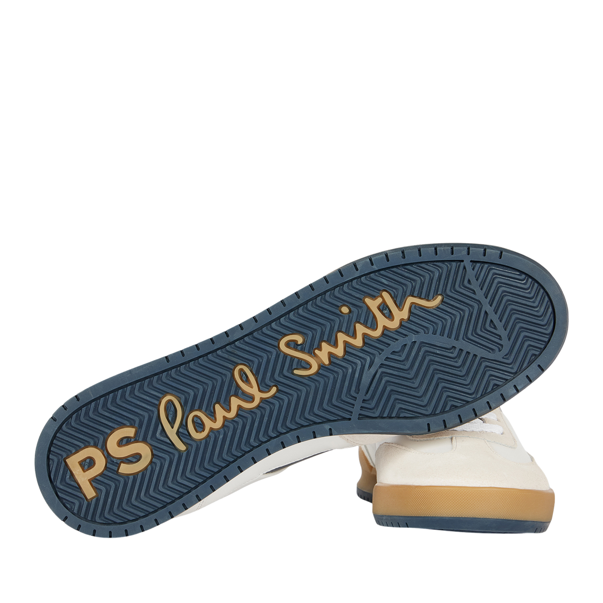 Mens Paul Smith White/Navy Panel Dover Trainers