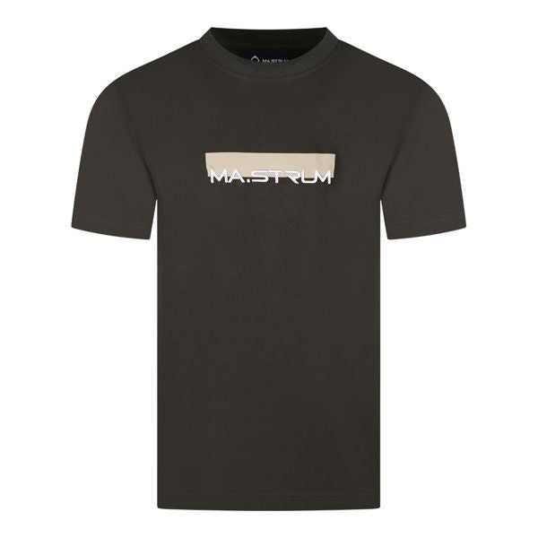 Mens MA.STRUM Oil Slick/Tea Block Print S/s T Shirt