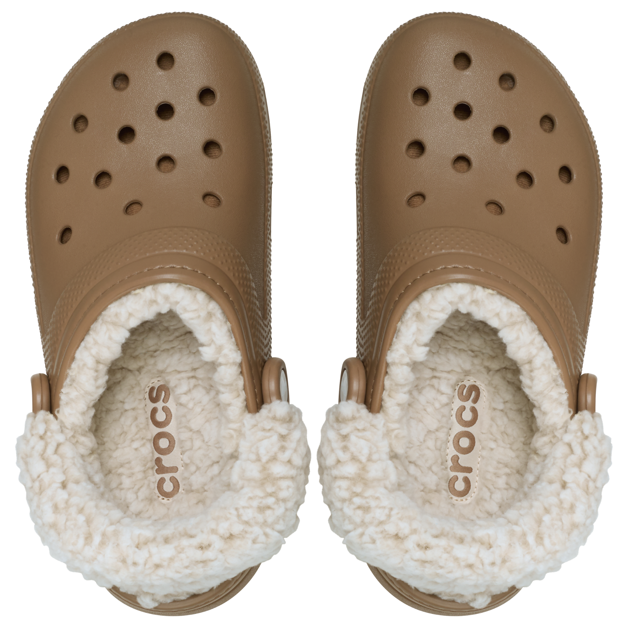 Womens Crocs Sepia Classic Fleece Lined Clogs
