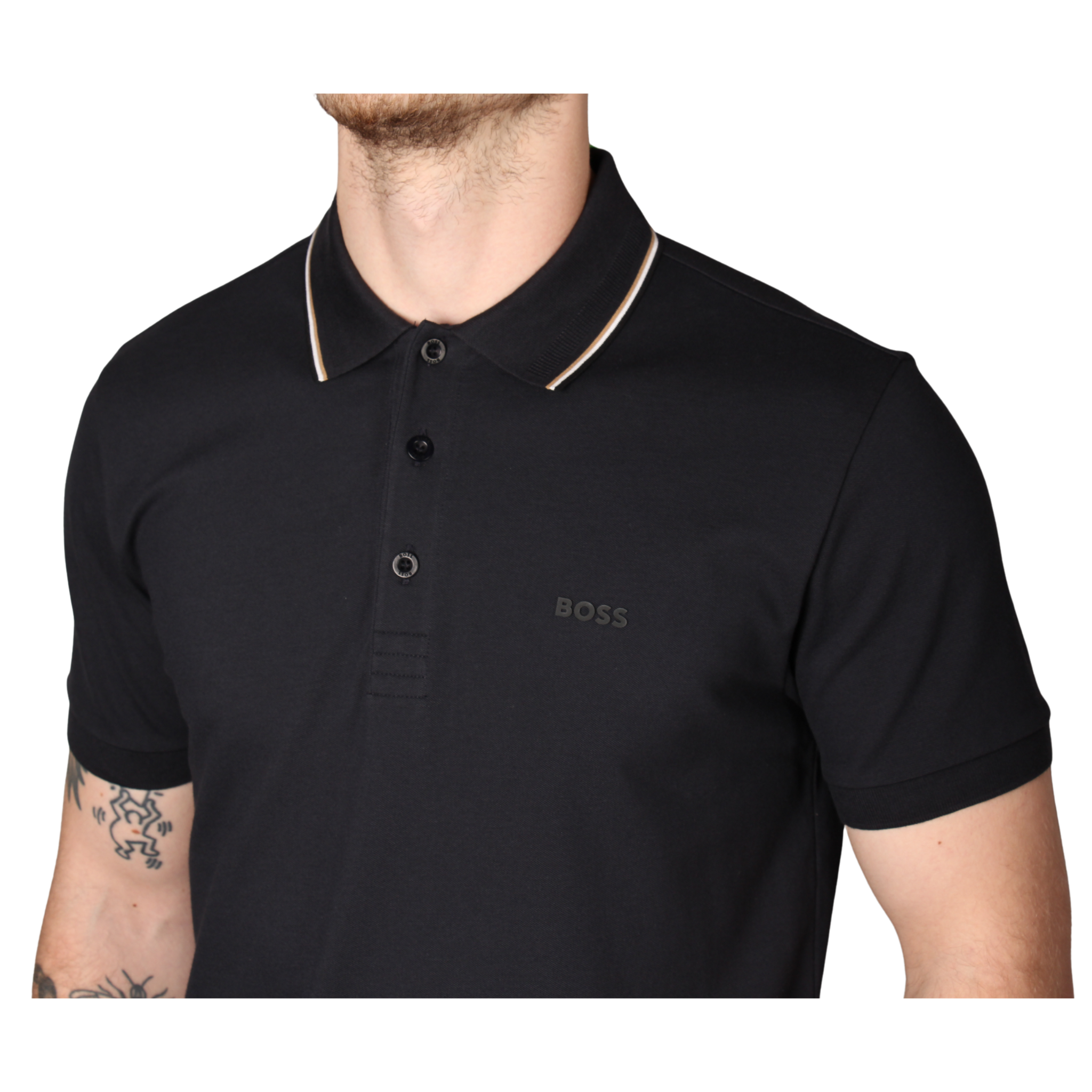 Mens BOSS Dark Blue PL_GOC Birdie Paule S/s Polo Shirt
