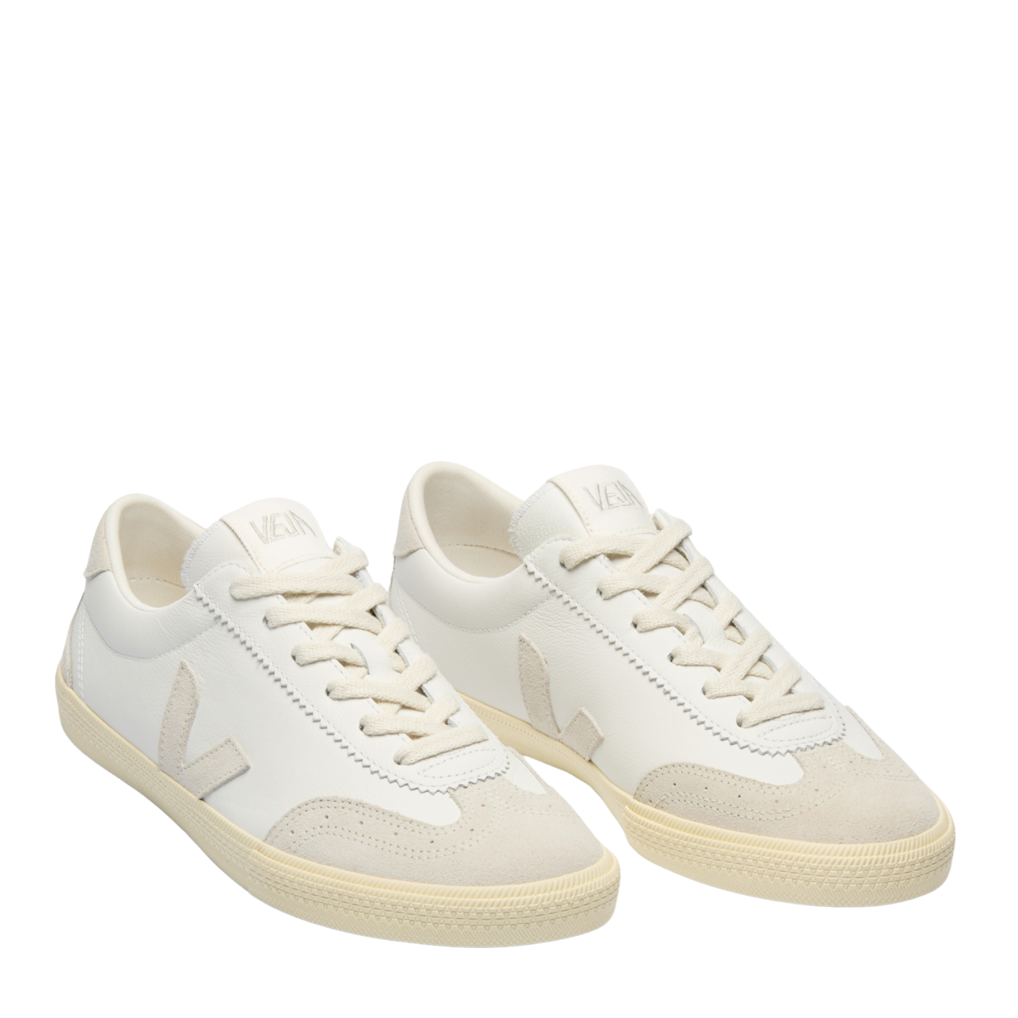 Womens VEJA White/Natural Volley O.T. Leather Trainers