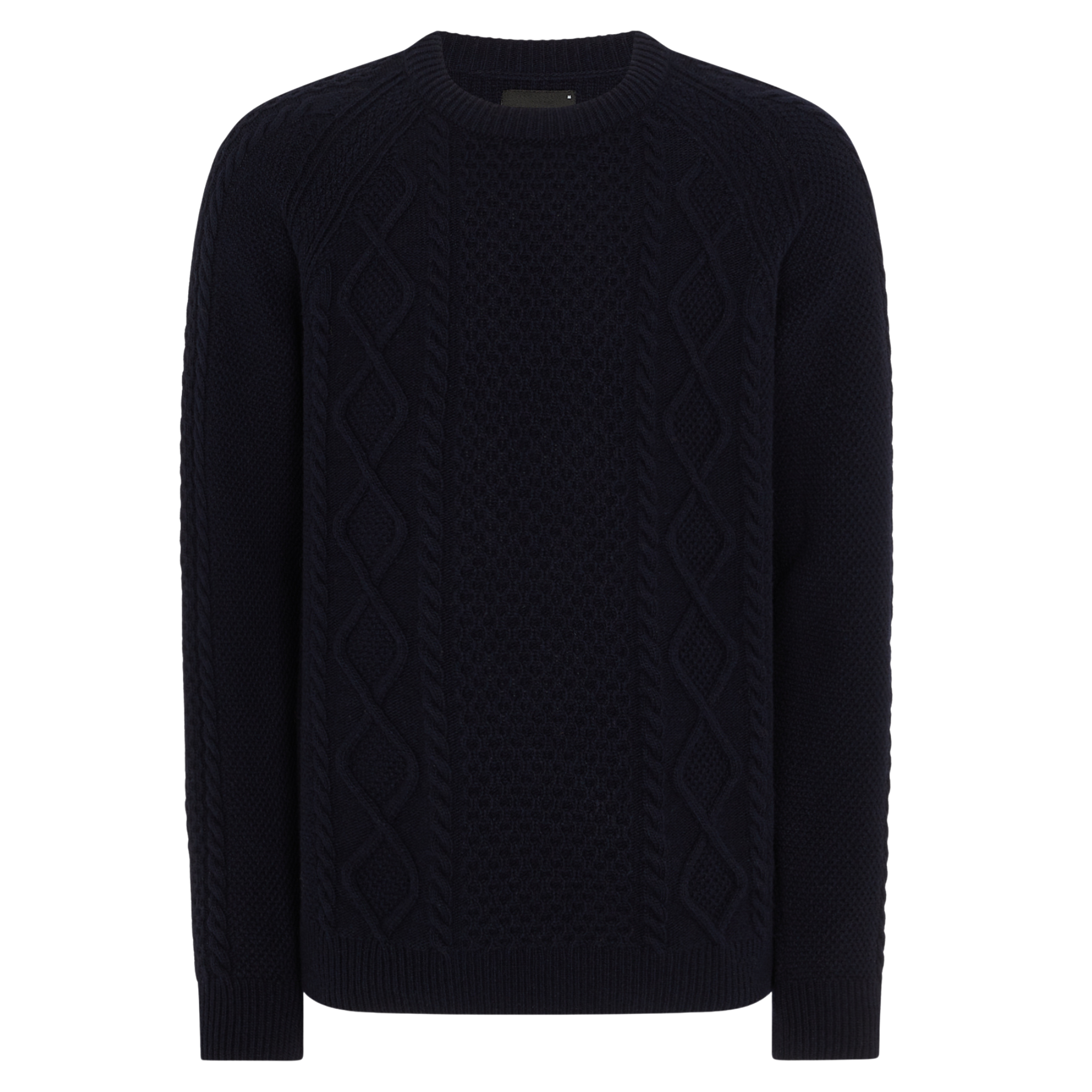 Mens Remus Uomo Navy Cable Knit Jumper