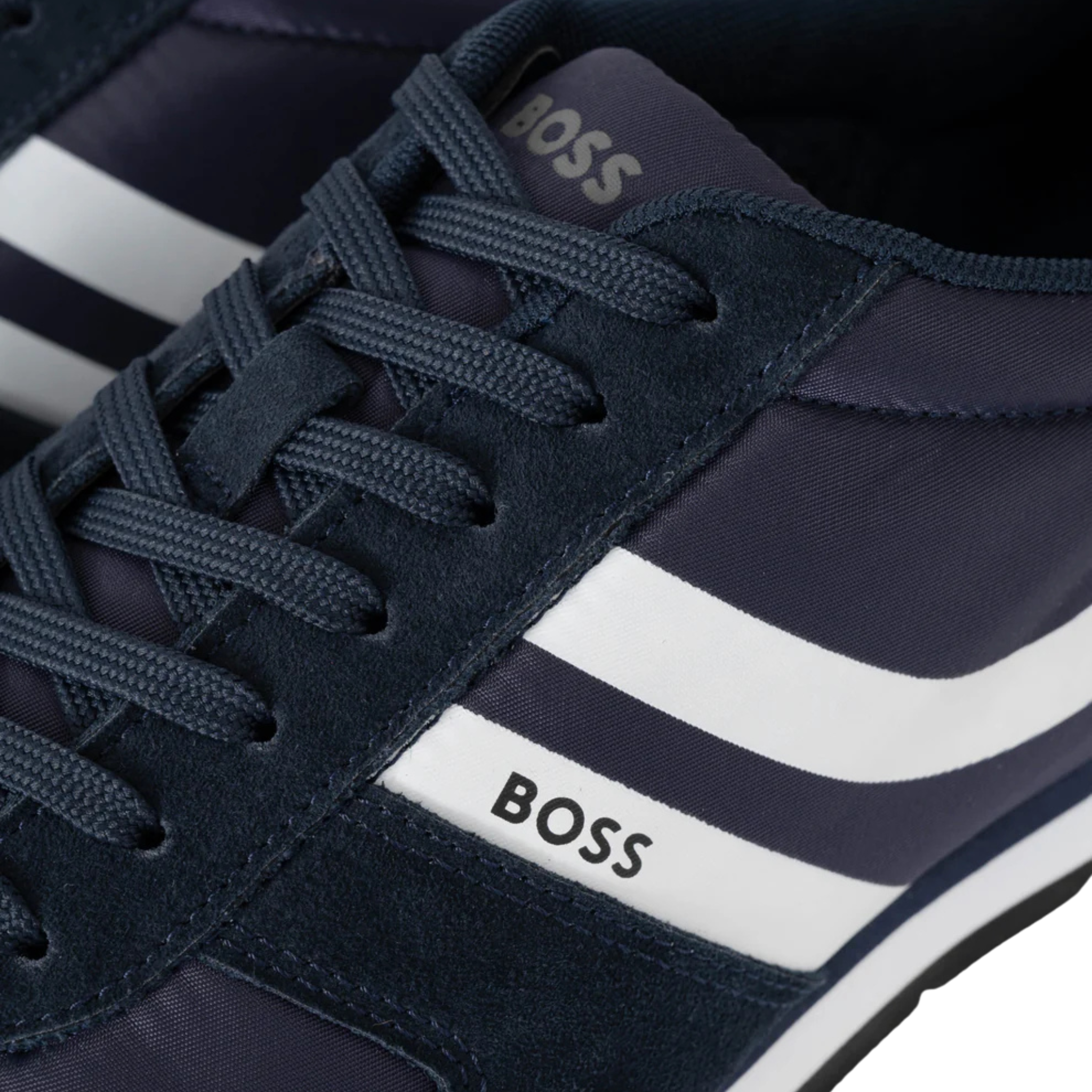 Mens BOSS Dark Blue Levon_Runn Trainers