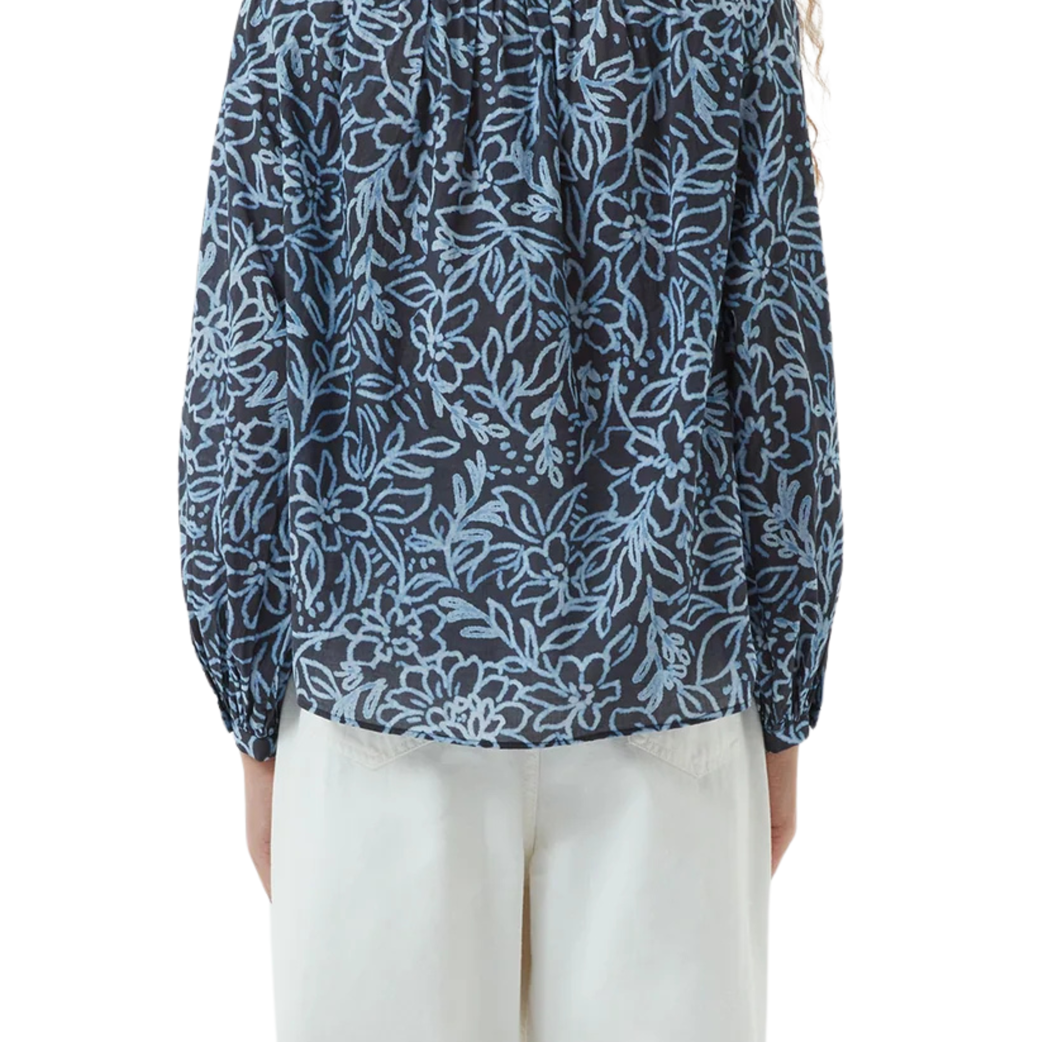 Womens French Connection Navy Multi Anna Austin Cotton Top