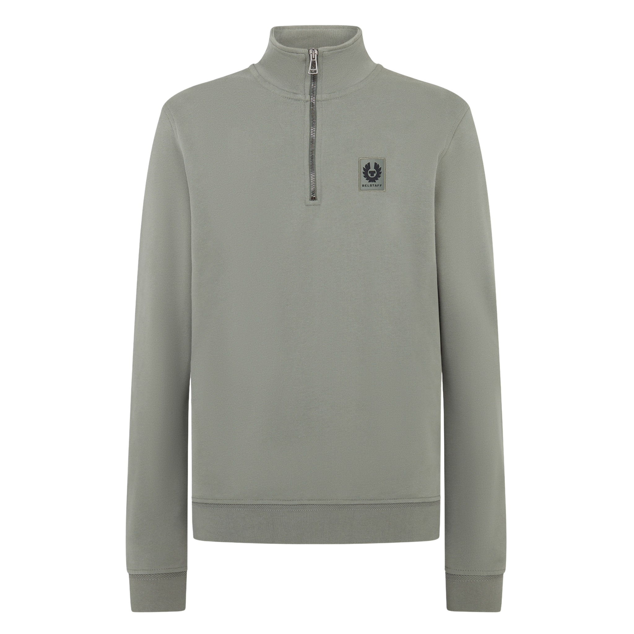 Mens Belstaff Sage Green Half Zip Sweatshirt