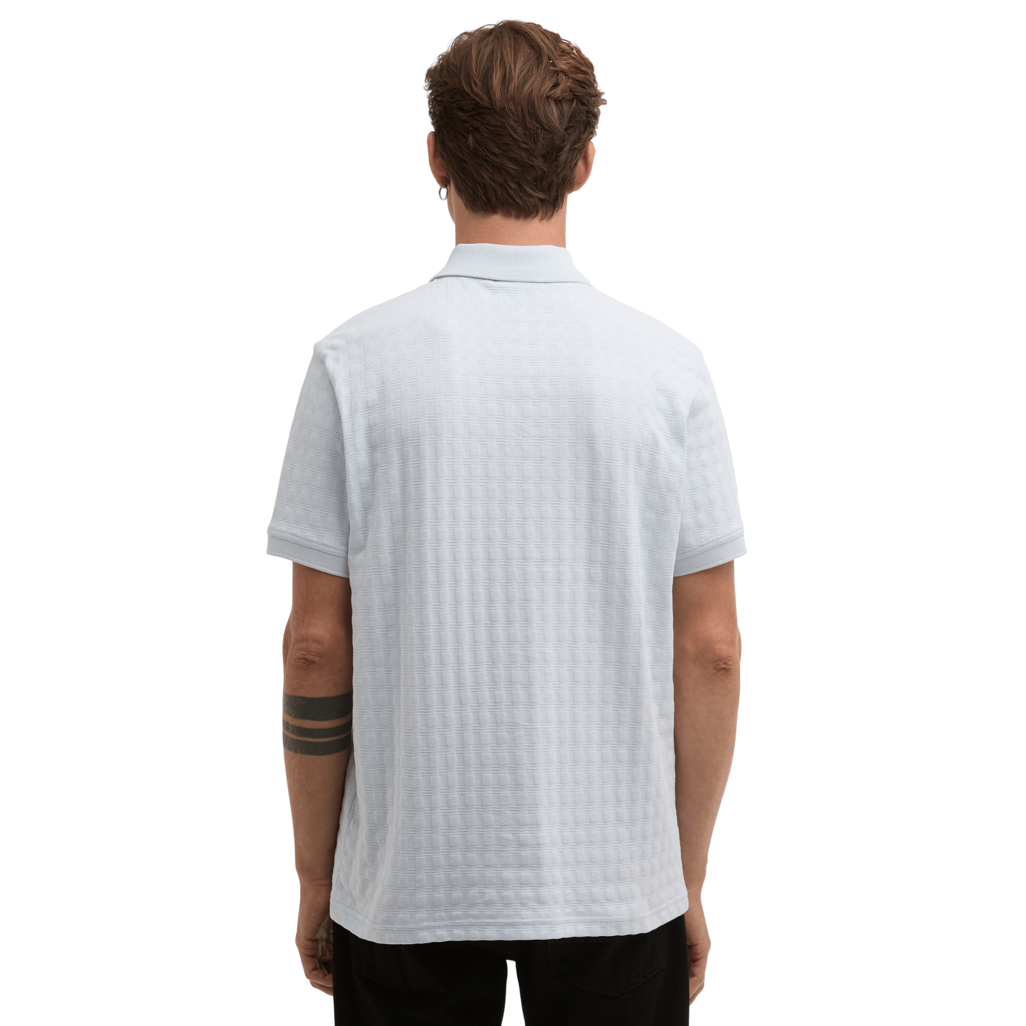 Mens Barbour International Skywriting Langston Zip S/s Polo