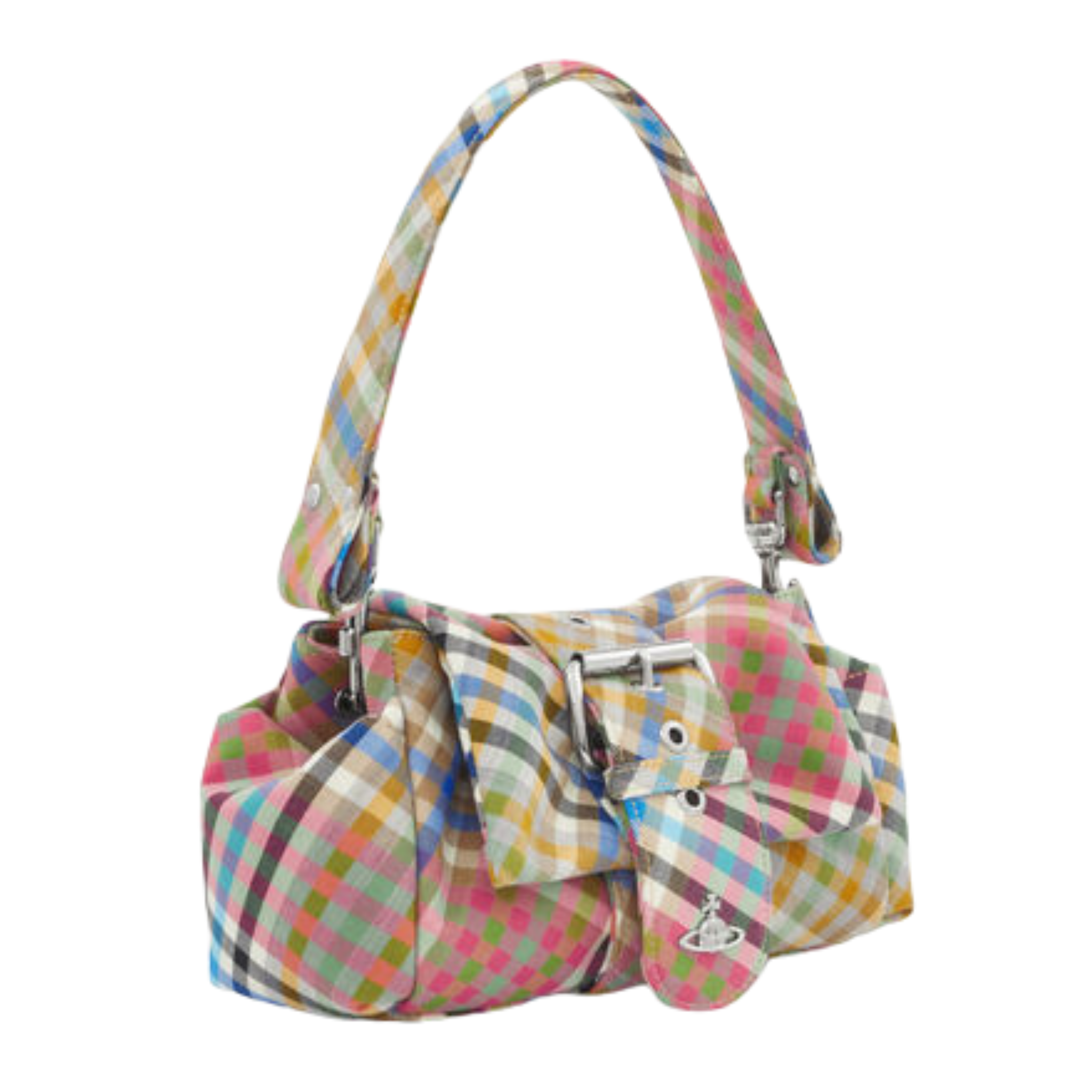 Womens Vivienne Westwood Heather Check Wool Hazel Treasure Handbag