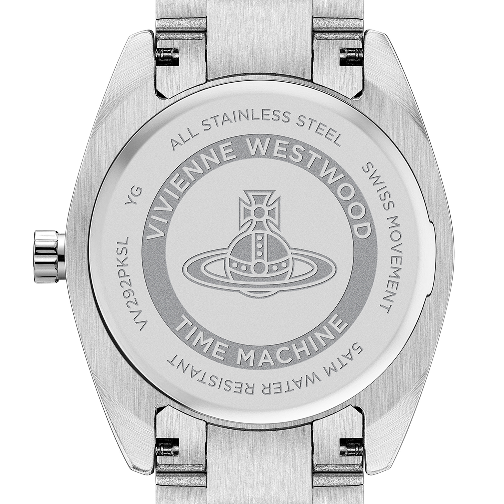 Womens Vivienne Westwood Silver/Pink Fenchurch Bracelet Watch