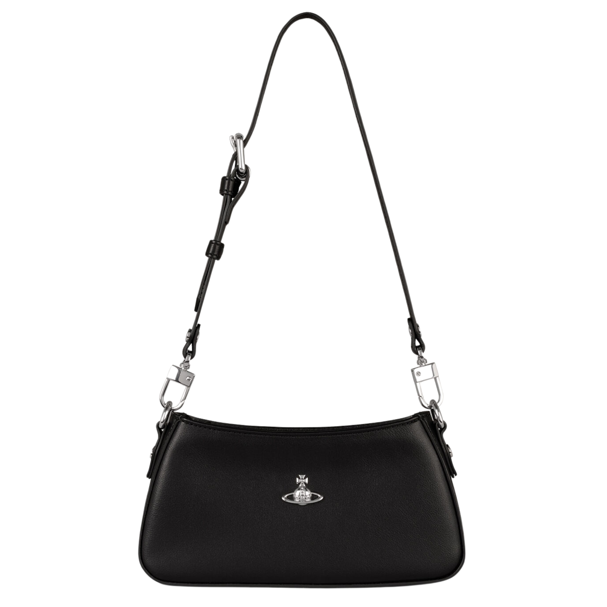 Womens Vivienne Westwood Black Tasha PU Smooth Shoulder Bag