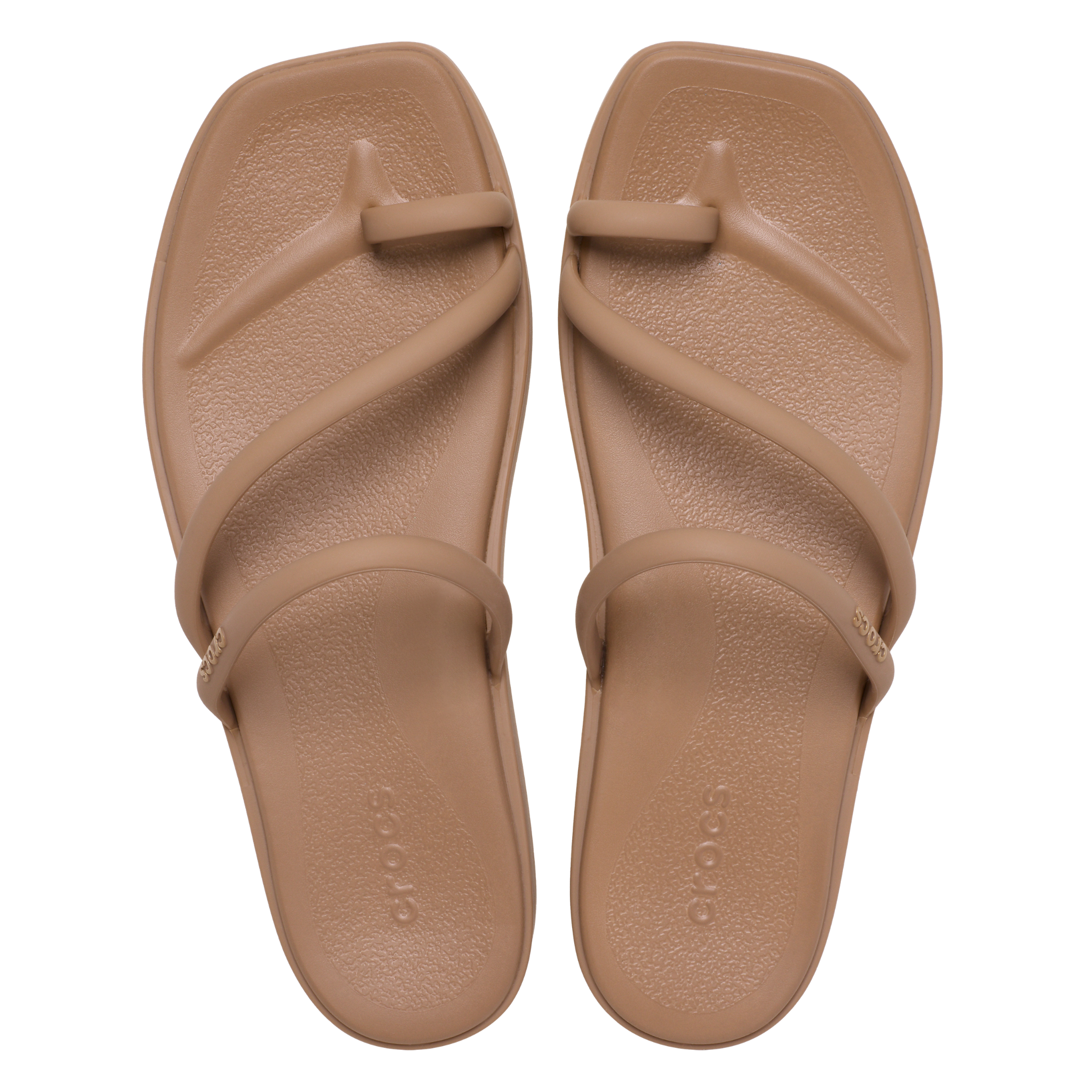 Womens Crocs Milk Chocolate Miami Toe Loop Sandals