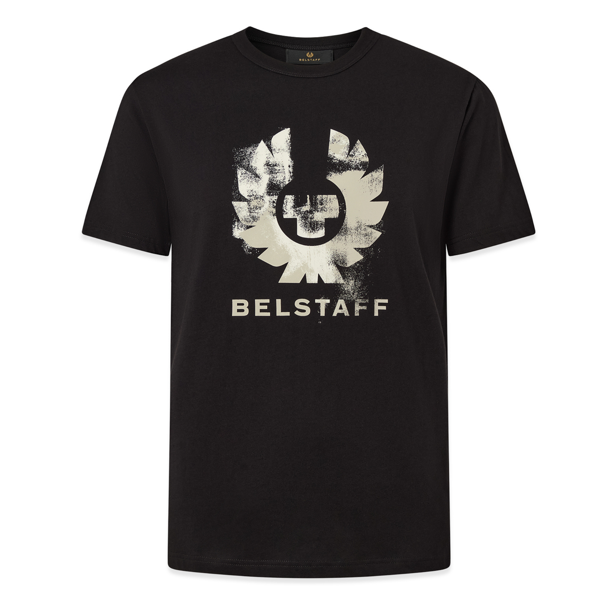 Mens Belstaff Black Blur Logo S/s T Shirt